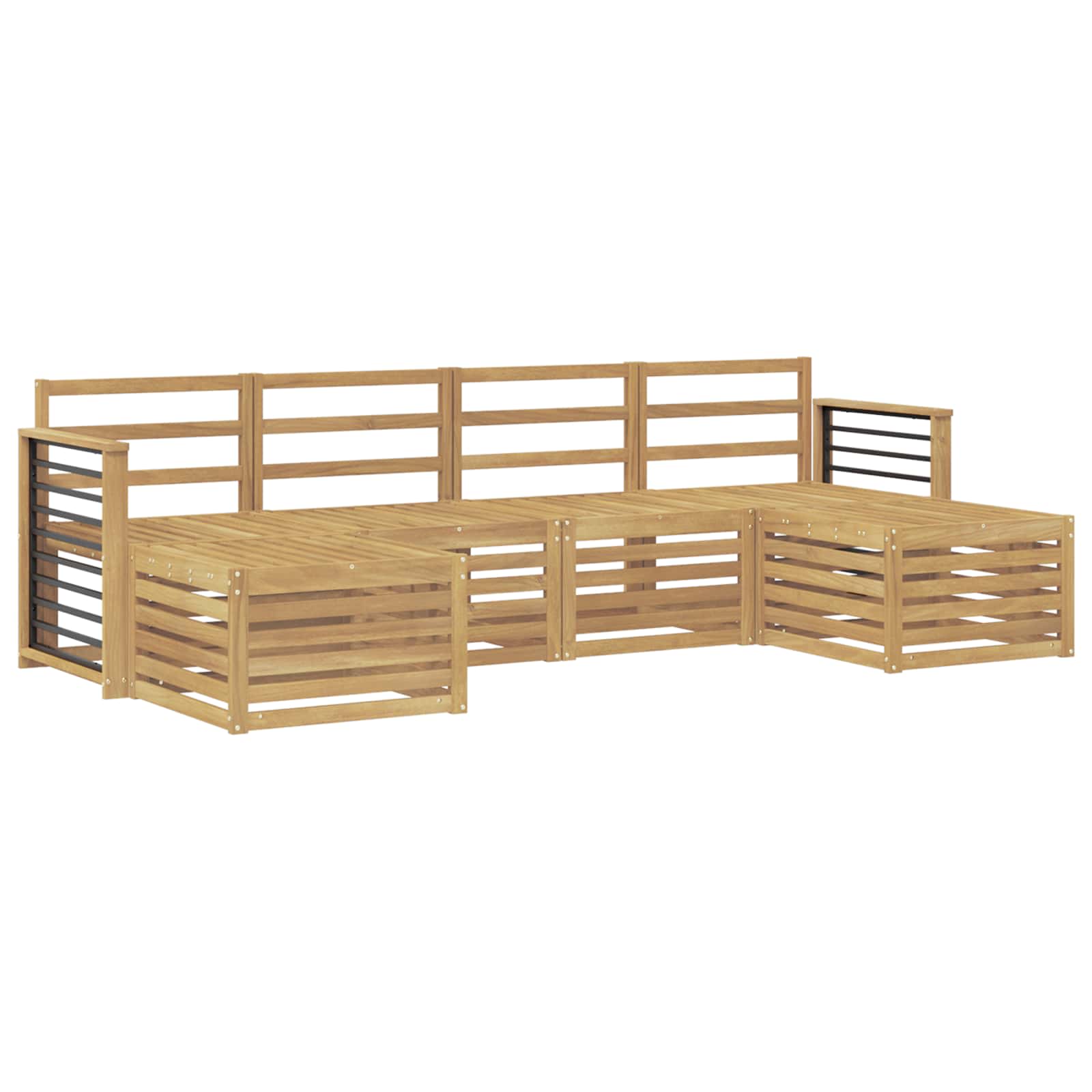 Setovi sofa 6 pcs Bijela Čvrsto drvo akacije