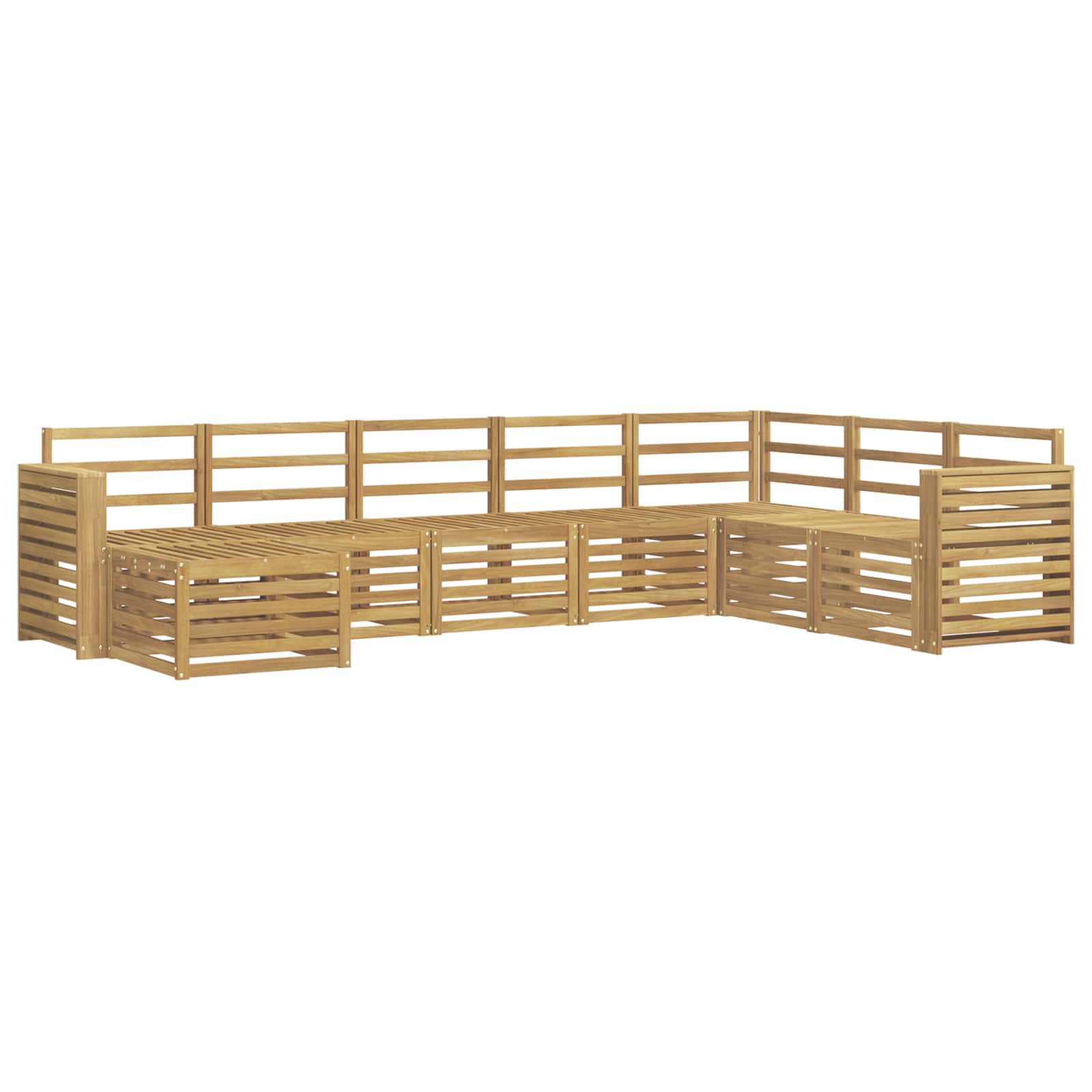 Set vanjskih sofa 8 pcs Bijela 310 x 191,5 x 73 cm