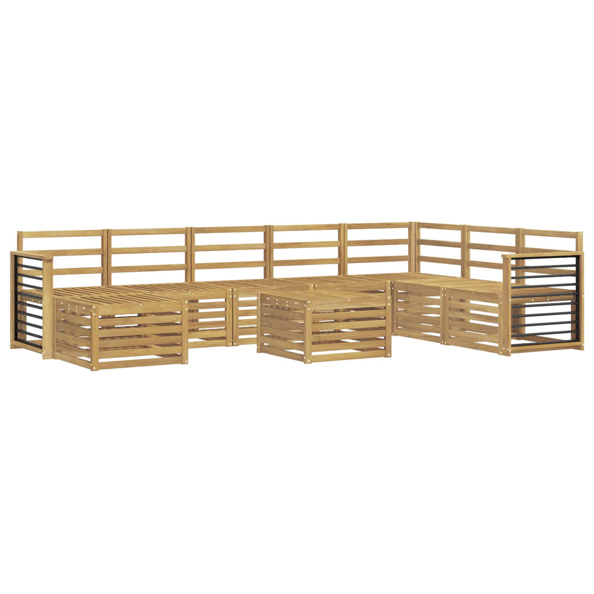 Setovi sofa Čvrsto drvo akacije