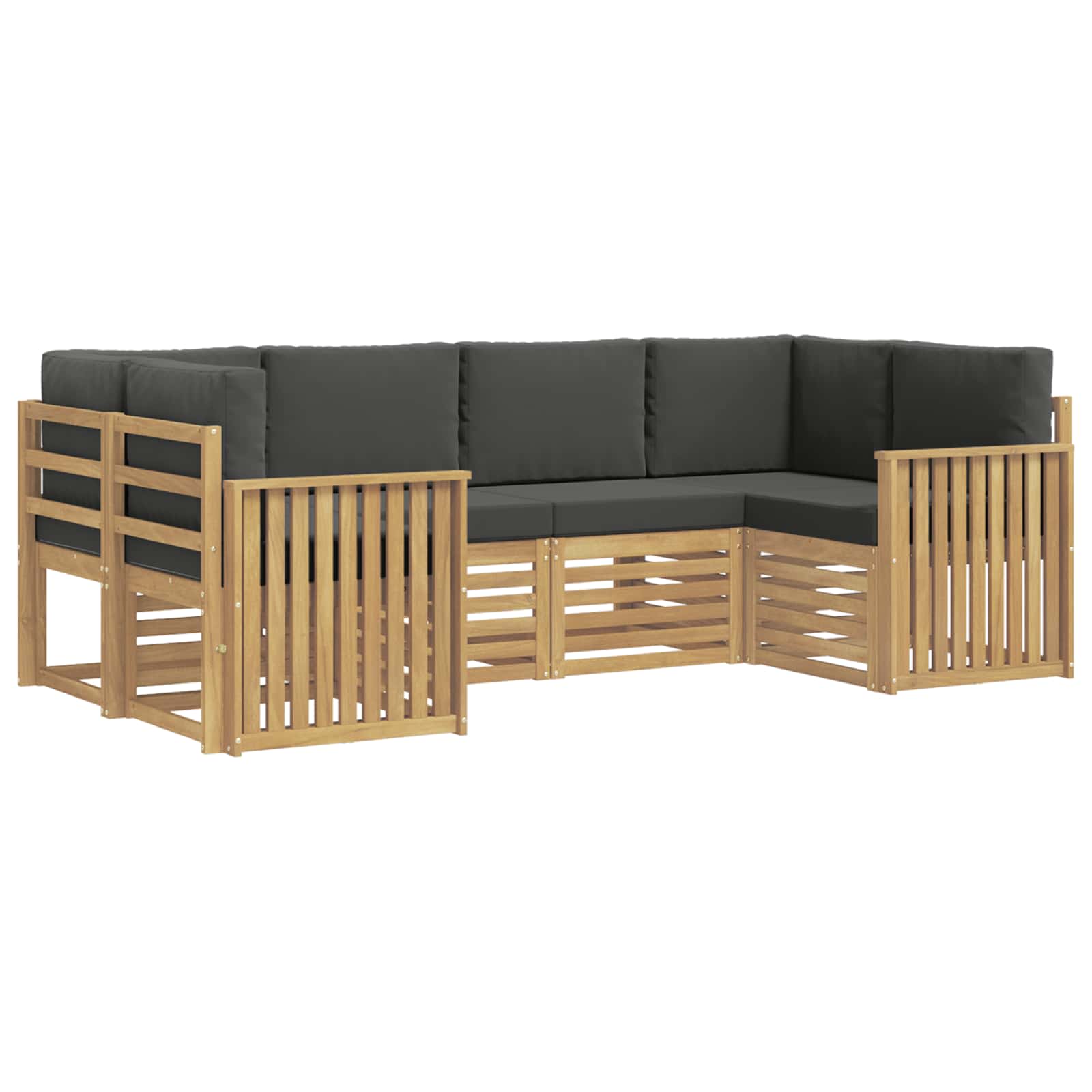 Set vanjskih sofa 6 pcs Bijela i antracit 245 x 128,5 x 73 cm