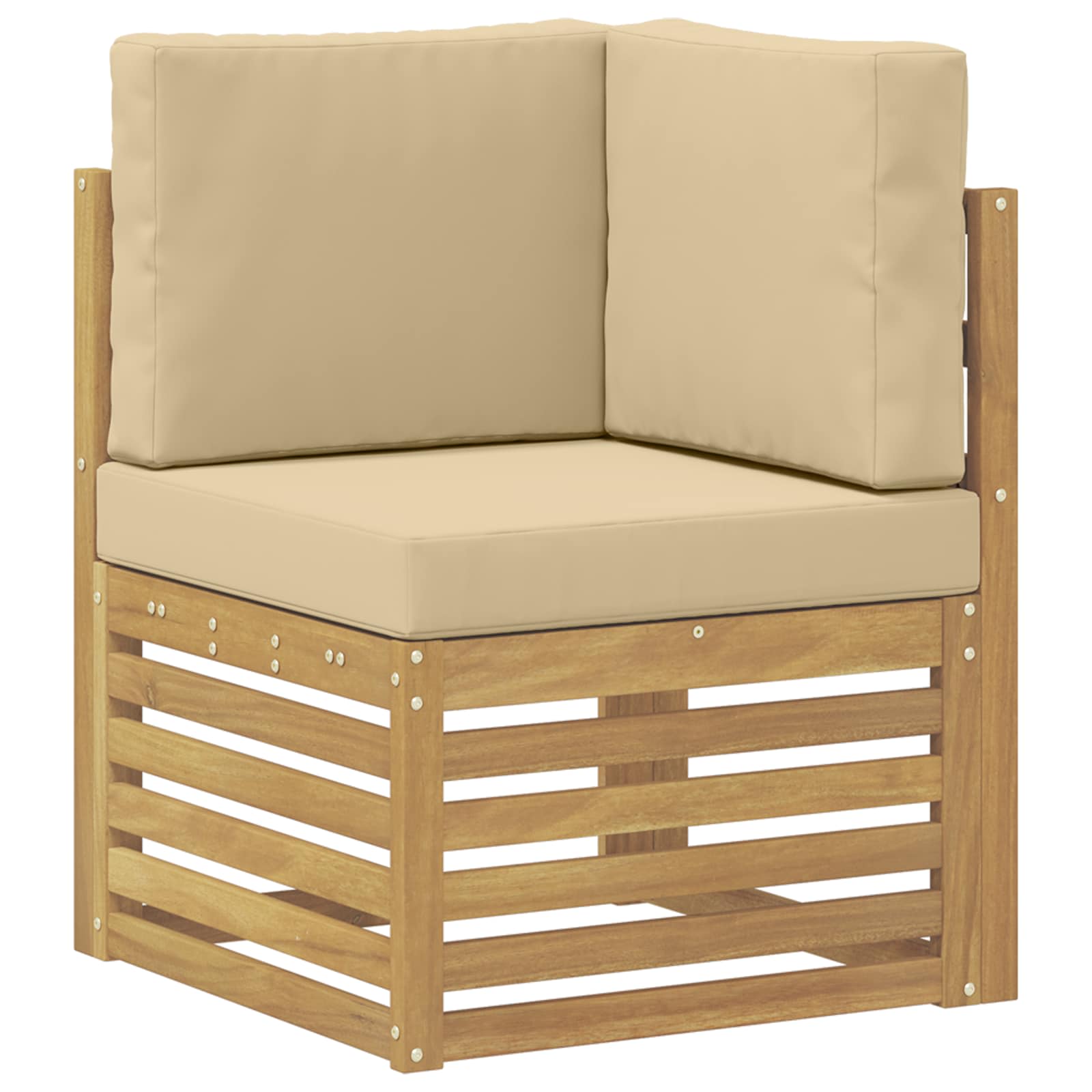 Set vanjskih sofa 6 pcs Bijela i bež 245 x 130,5 x 73 cm