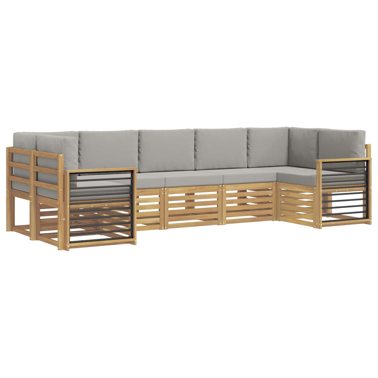 Sekcijska garnitura 7 pcs Bijela i svjetlosiva