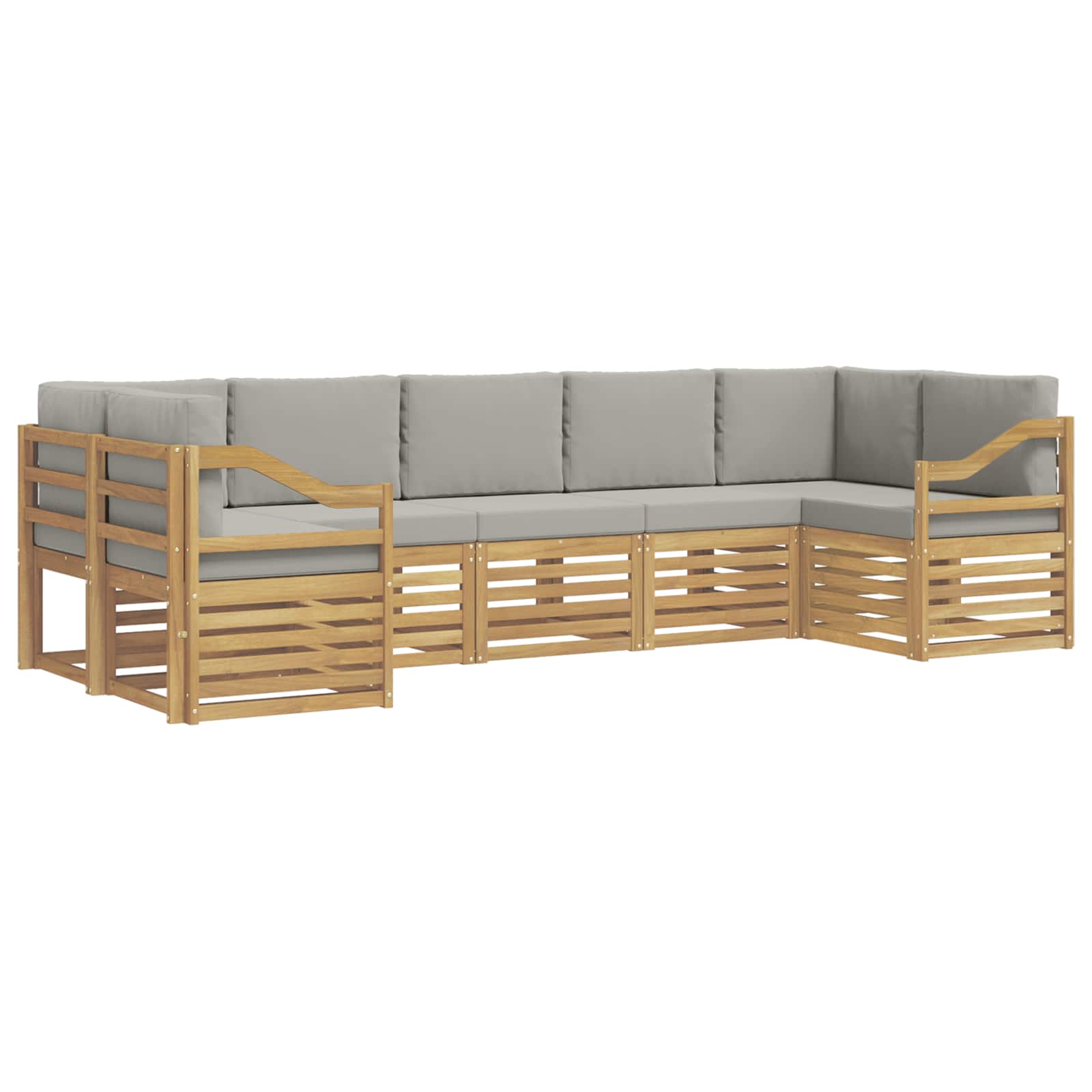 Sekcijska garnitura 7 pcs Bijela i svjetlosiva