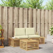 Set vanjskih sofa s jastukom Bijela 59 x 59 x 37 cm Poliester
