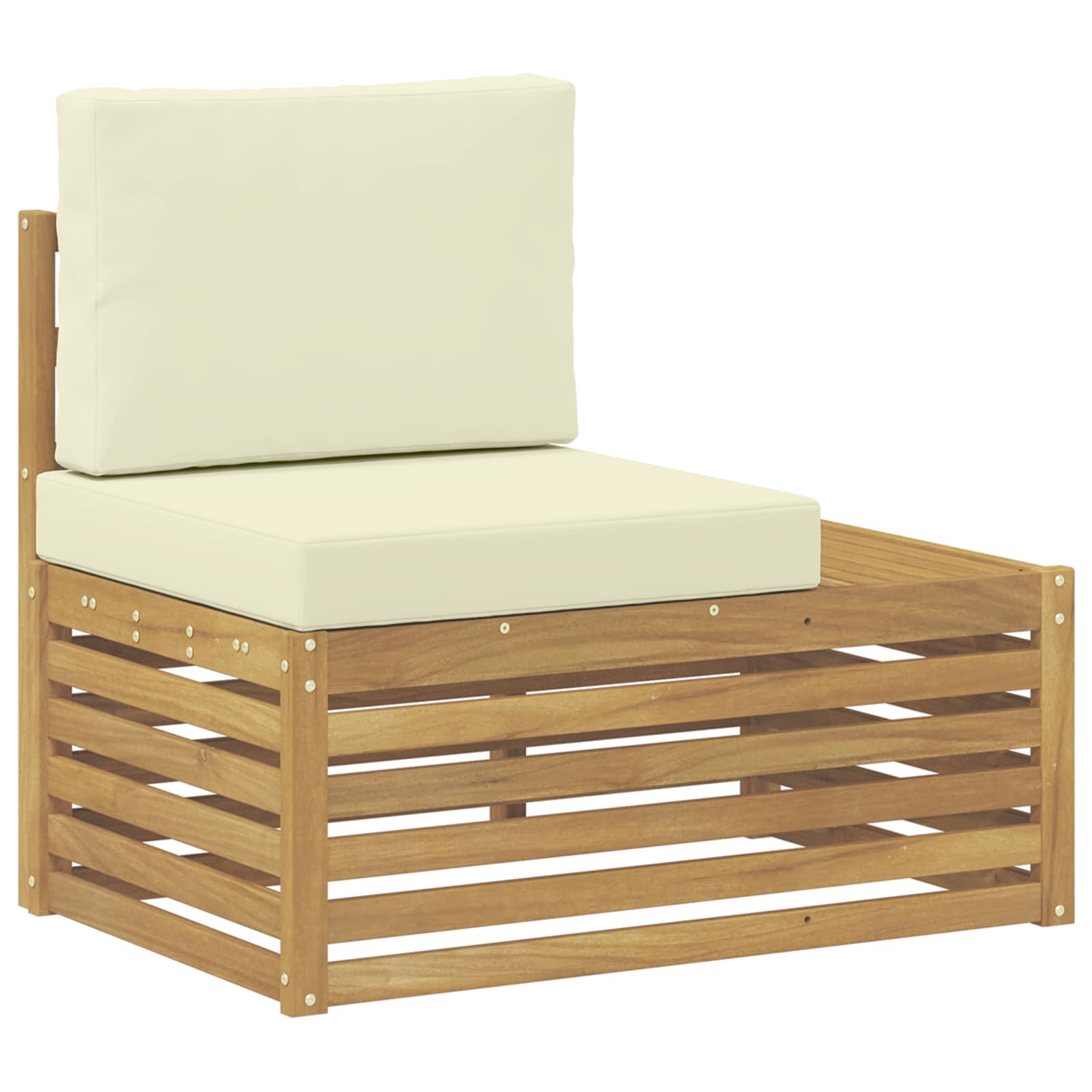 Set vanjskih sofa s jastukom Bijela 59 x 59 x 37 cm Poliester