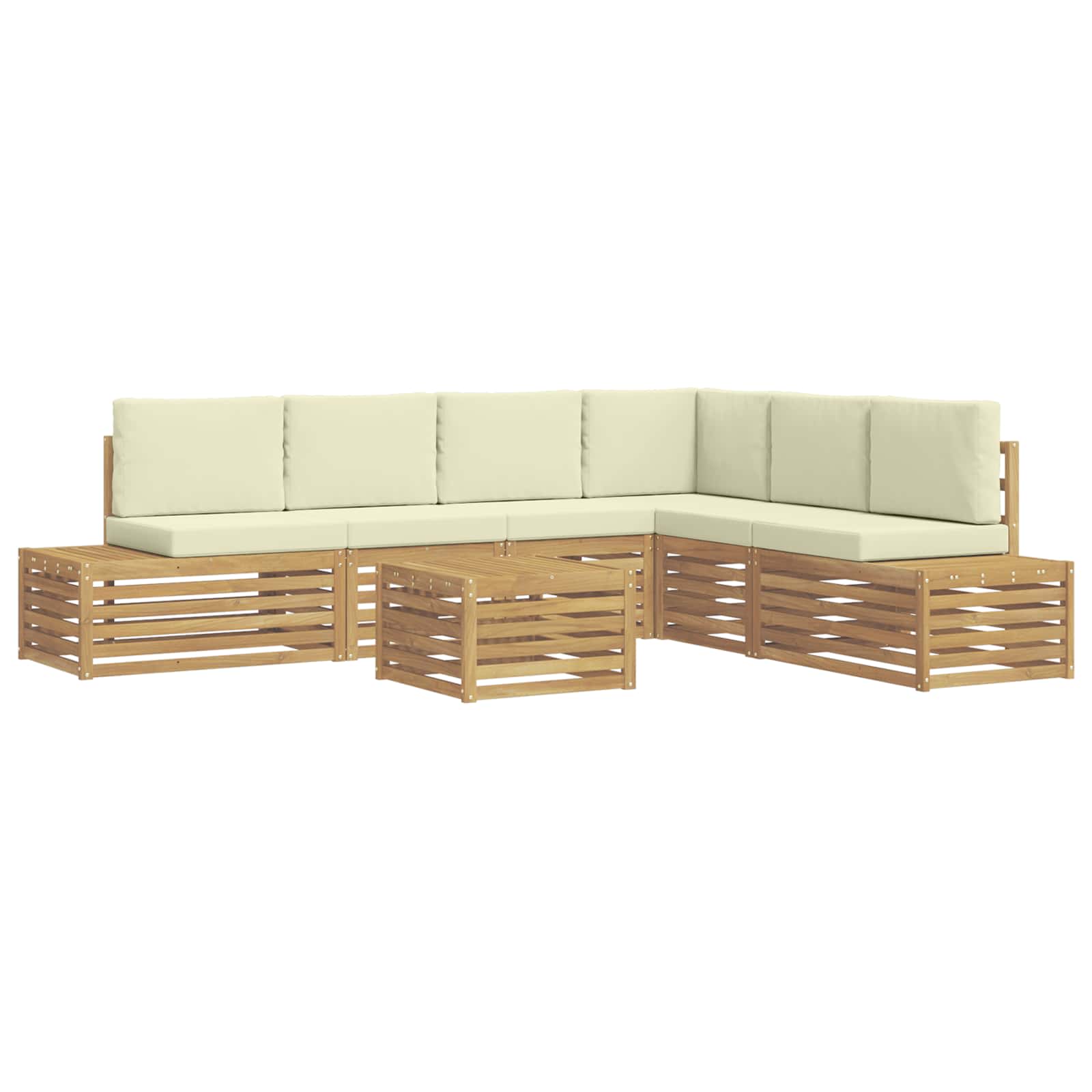 Set vanjskih sofa s jastukom Bijela 59 x 59 x 37 cm Poliester