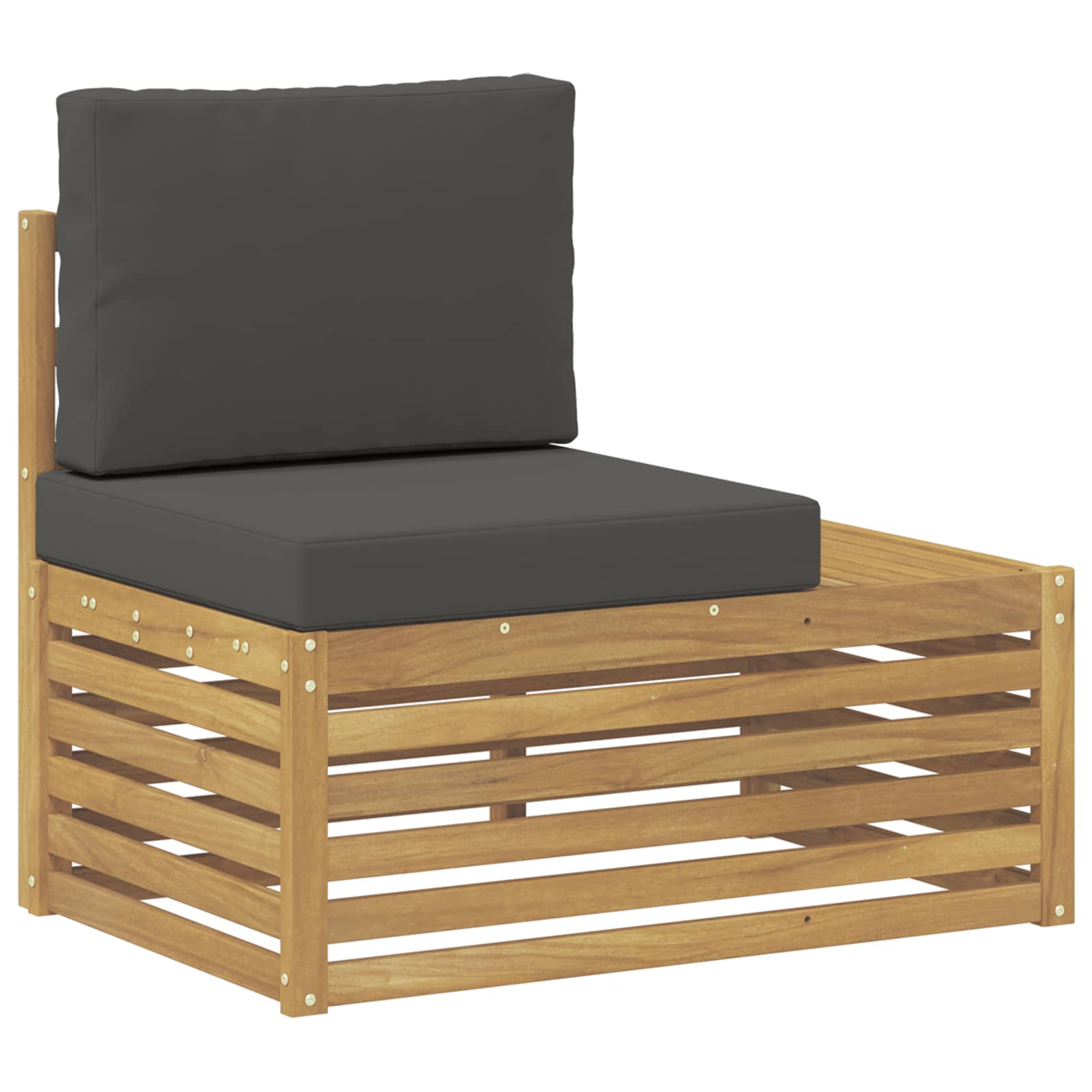 7 pcs Set vanjskih sofa Poliester Bijela i antracit
