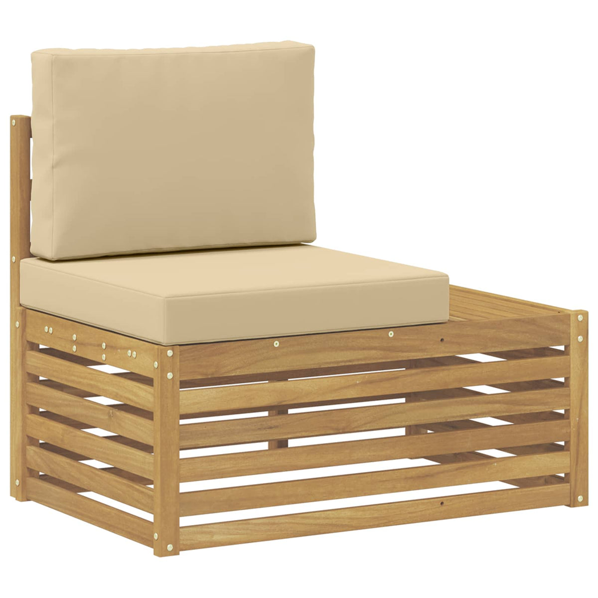 7 kom. Set vanjskih sofa Poliester Bijela i bež