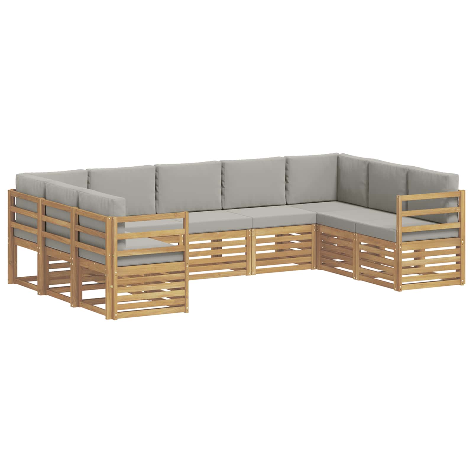 Sekcijska garnitura 9 pcs Bijela i svjetlosiva