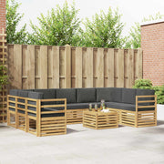 Set vanjskih sofa 8 pcs Bijela i Antracit 59 x 59 x 37 cm