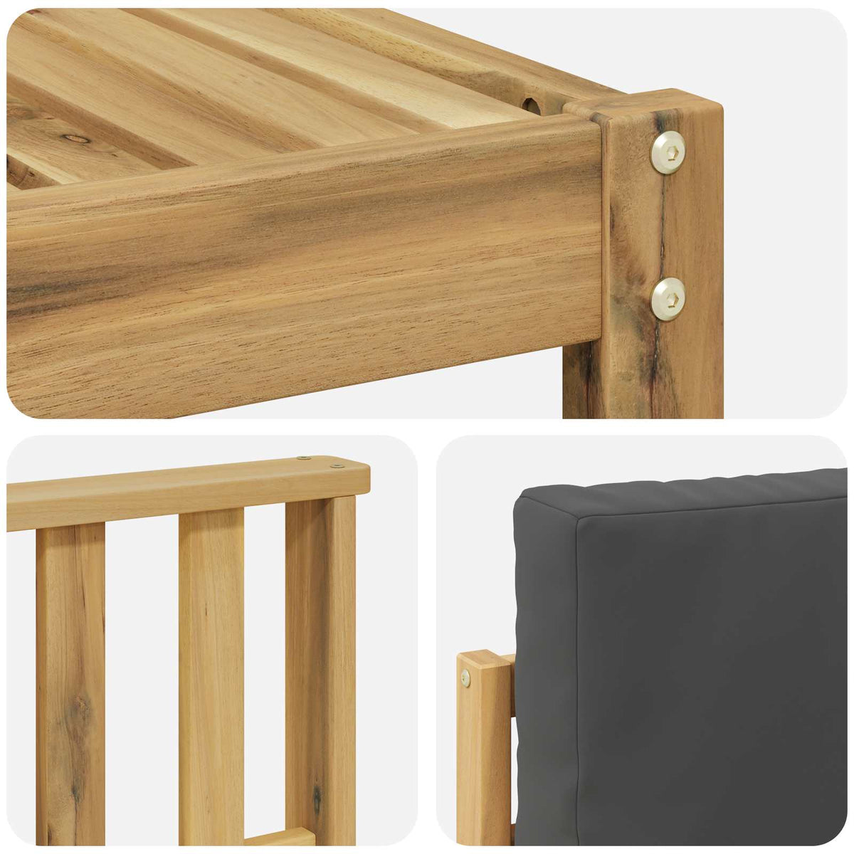 Set vanjskih sofa 10 kom. Bijela i Antracit Poliester