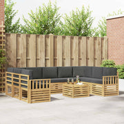 Set vanjskih sofa 10 kom. Bijela i Antracit Poliester