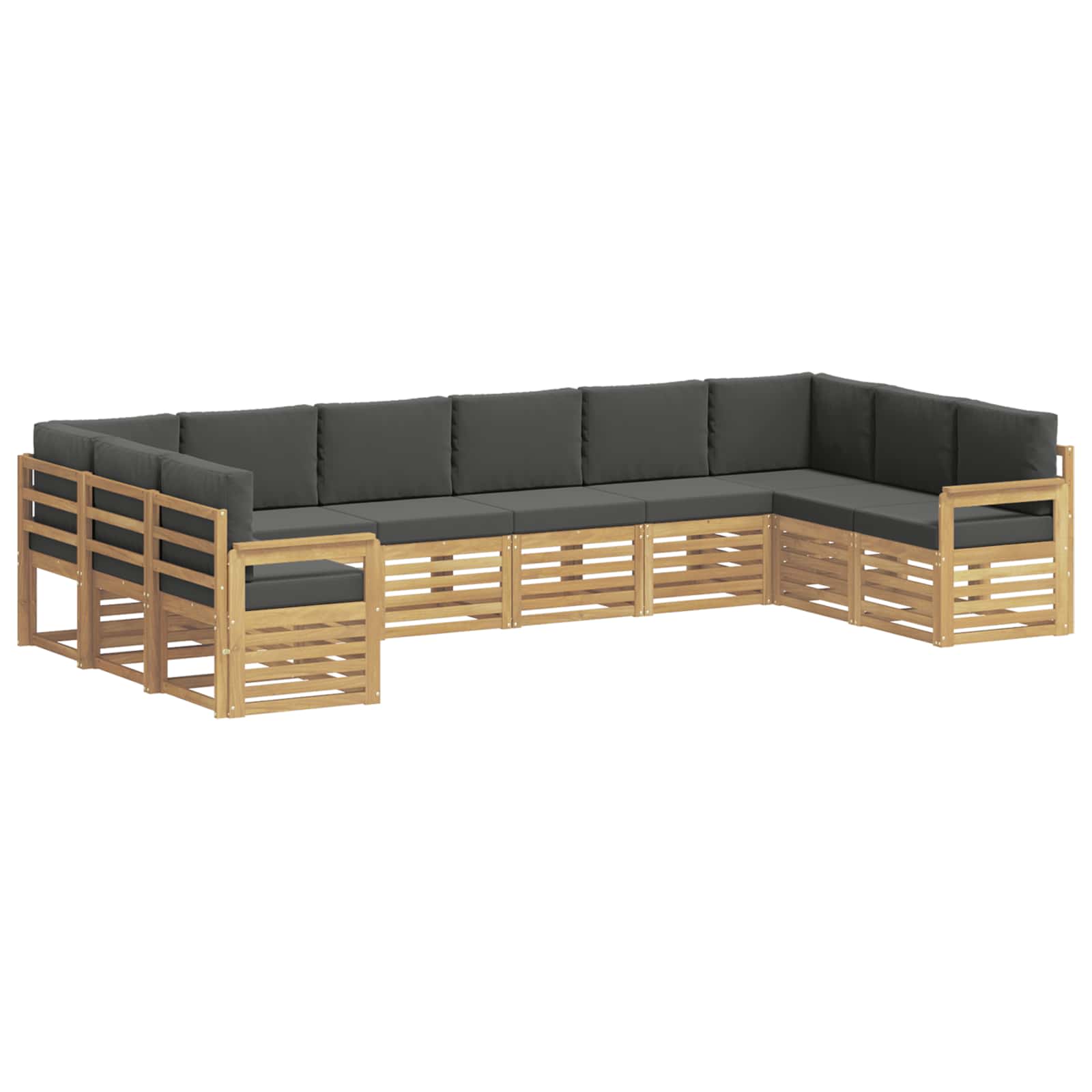 Set vanjskih sofa 7 pcs Bijela i Antracit 363 x 187,5 x 73 cm