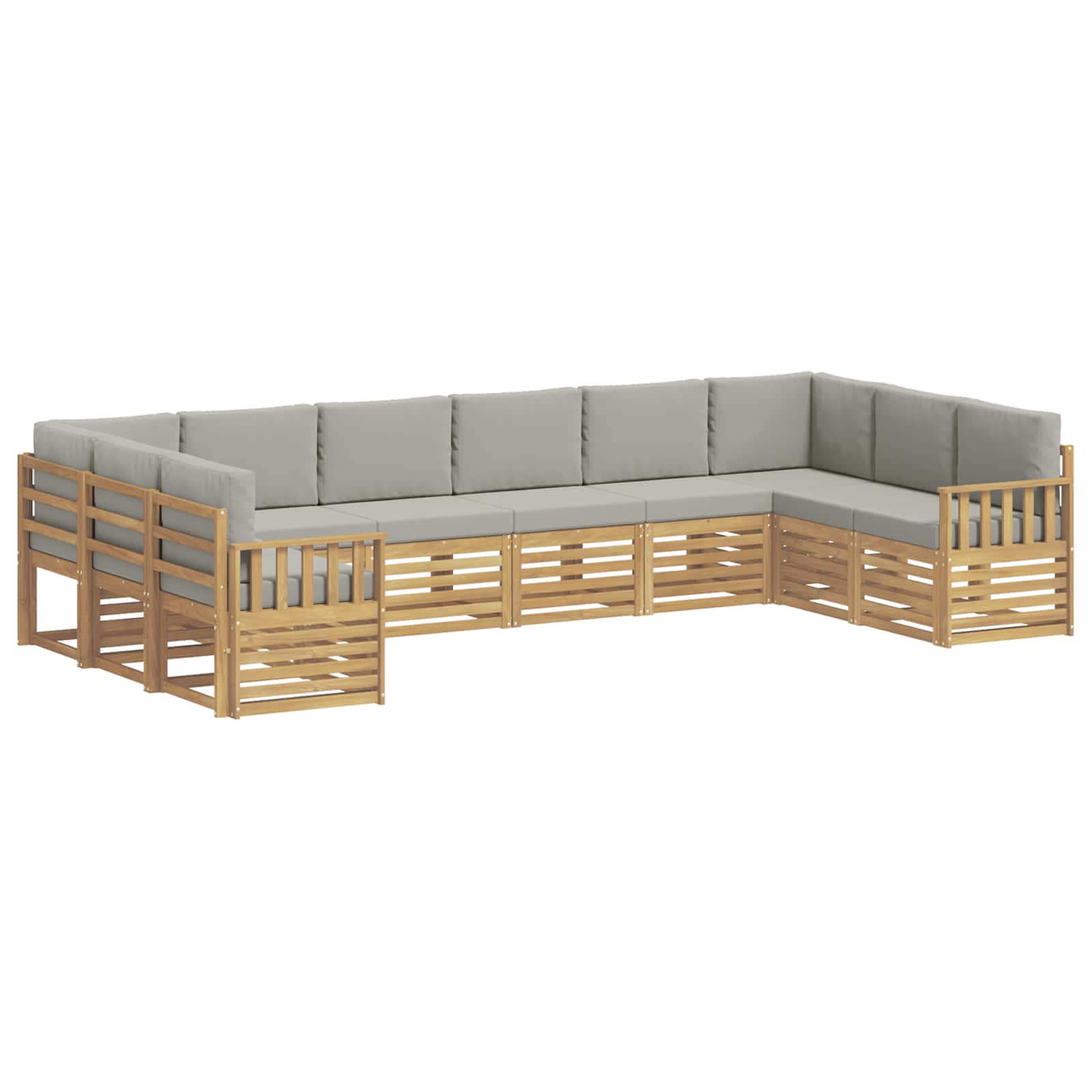 Set vanjskih sofa 7 pcs Bijela i svijetlosiva