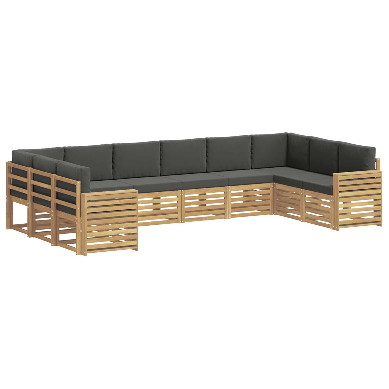 Set vanjskih sofa 10 pcs Bijela i antracit 363 x 191,5 x 73 cm