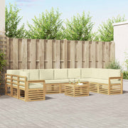 Set vanjskih sofa 8 pcs Bijela i Krem 59 x 59 x 37 cm Poliester