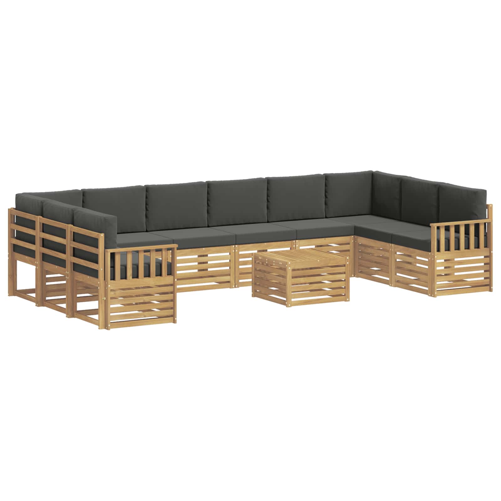 Set vanjskih sofa 8 pcs Bijela i Antracit 59 x 59 x 37 cm