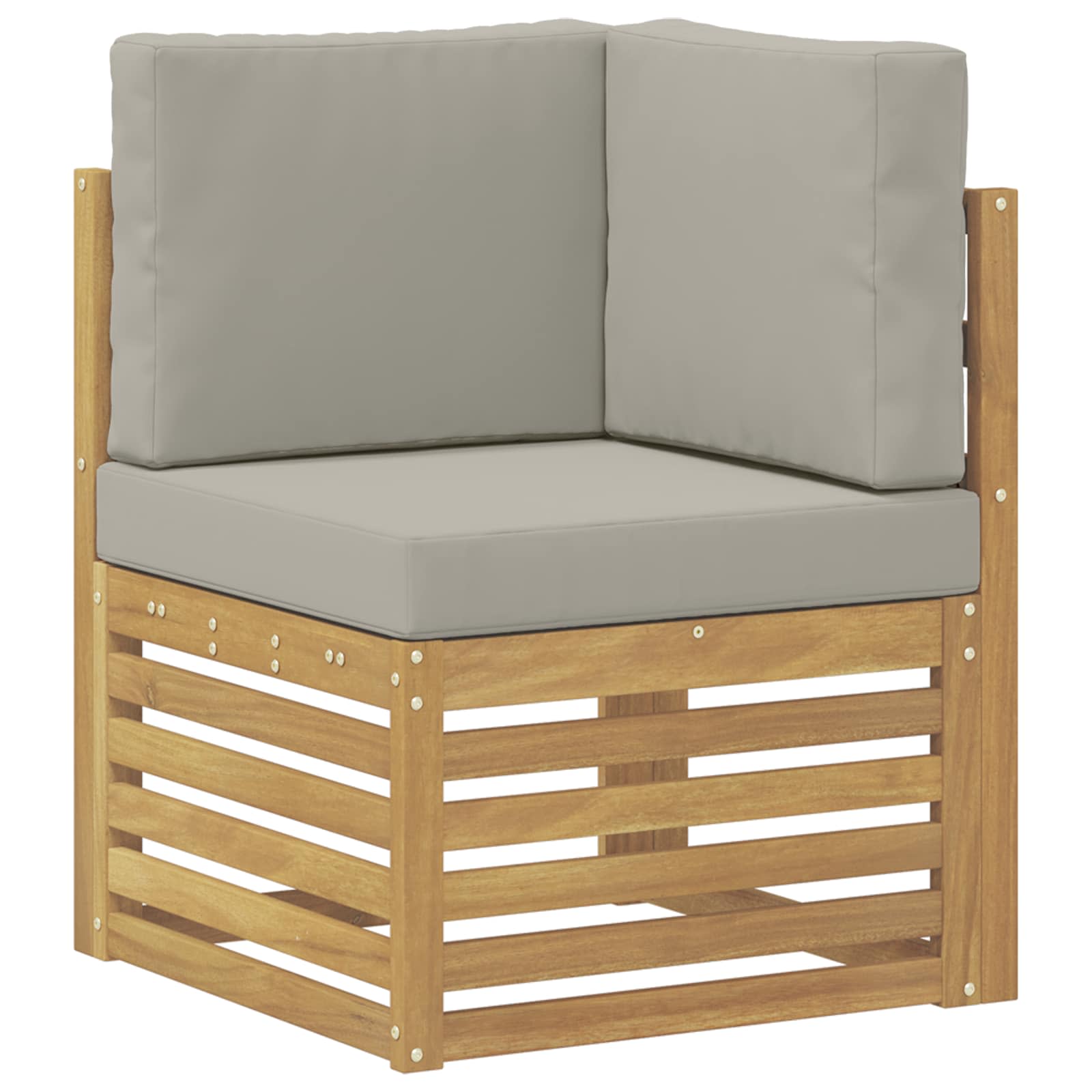 Set vanjskih sofa 11 kom. Bijela i svjetlosiva Poliester