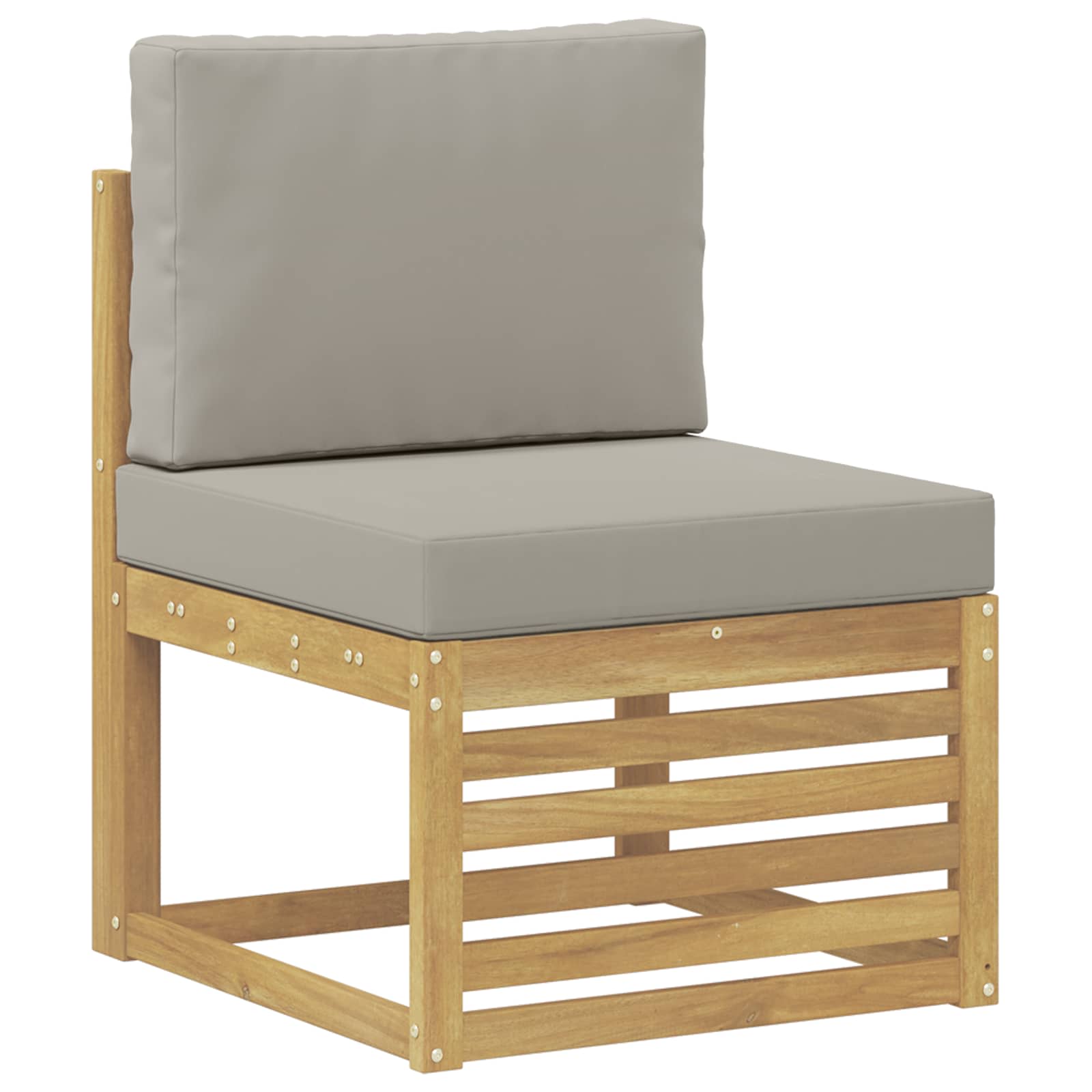 Set vanjskih sofa 11 kom. Bijela i svjetlosiva Poliester
