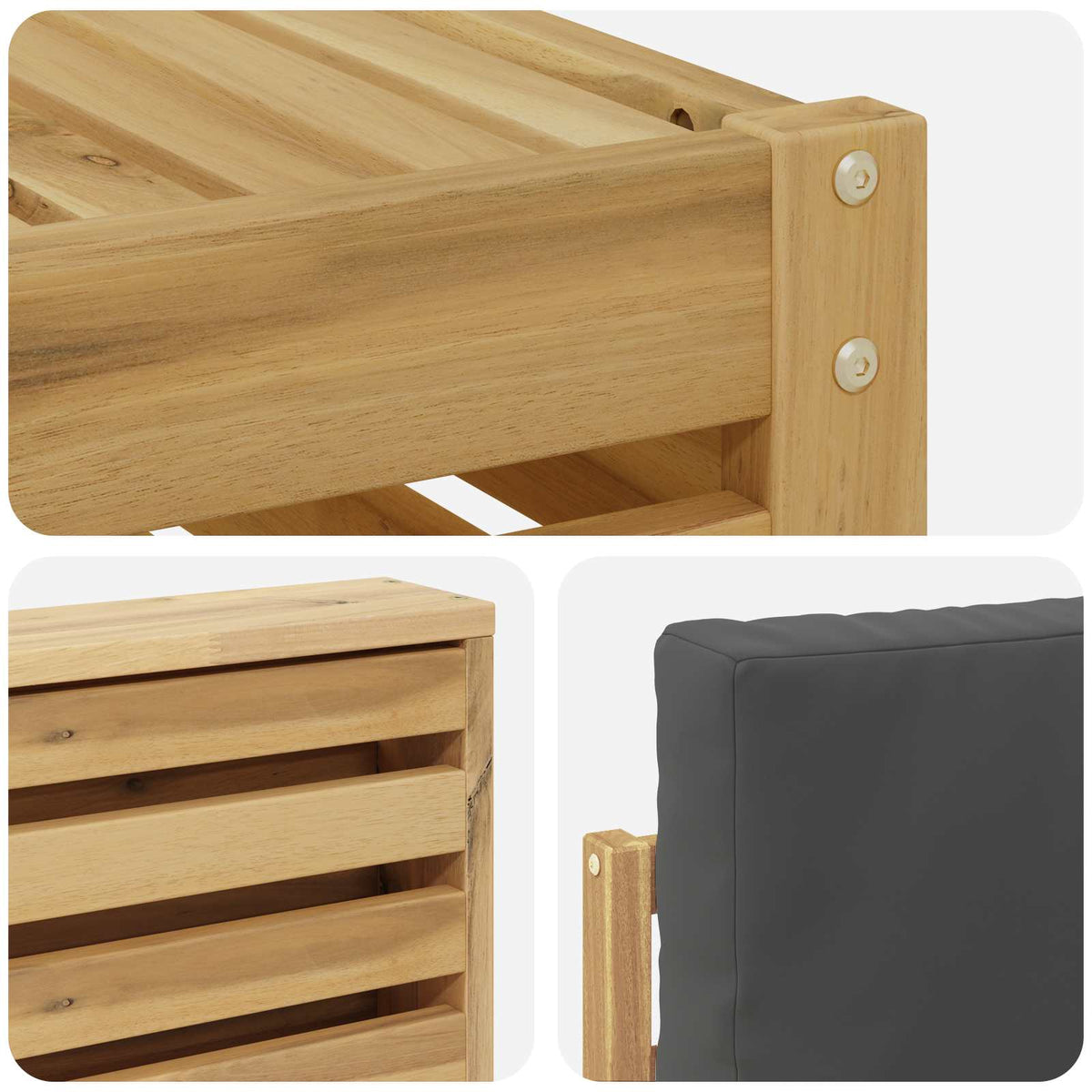 Set vanjskih sofa 11 kom. Bijela i antracit Poliester