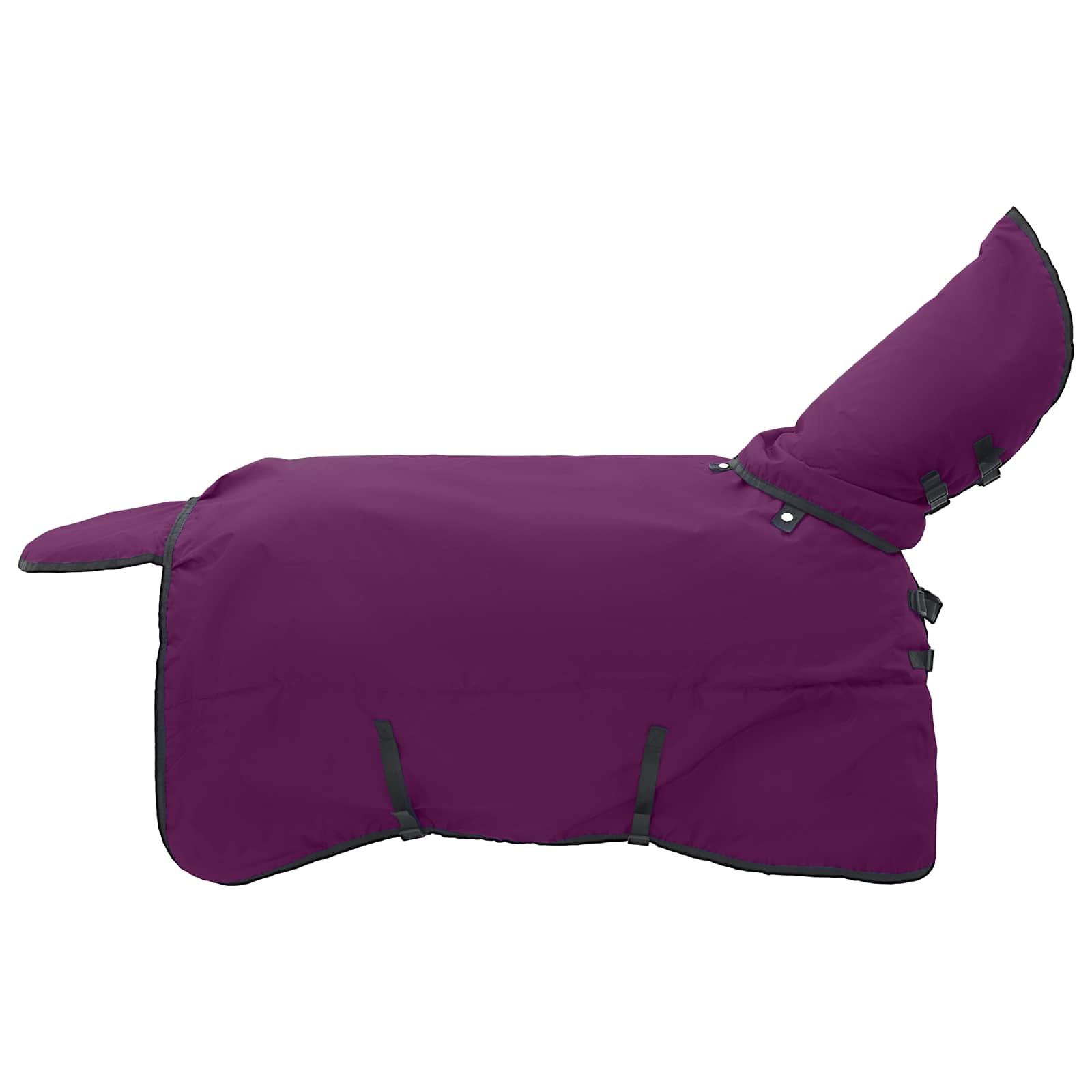 Pokrivač za konje Tamno zelena i crna 75 cm Poliester