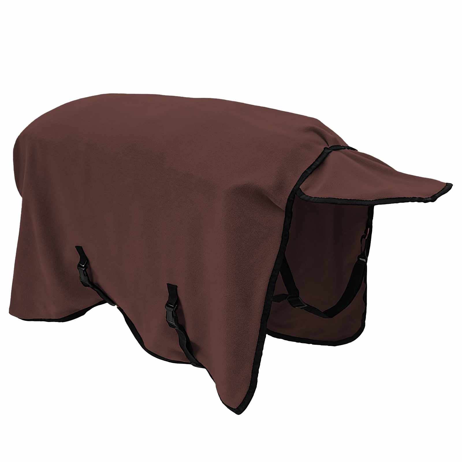 Pokrivač za konje Puni tamnosmeđi 115 cm Poliester