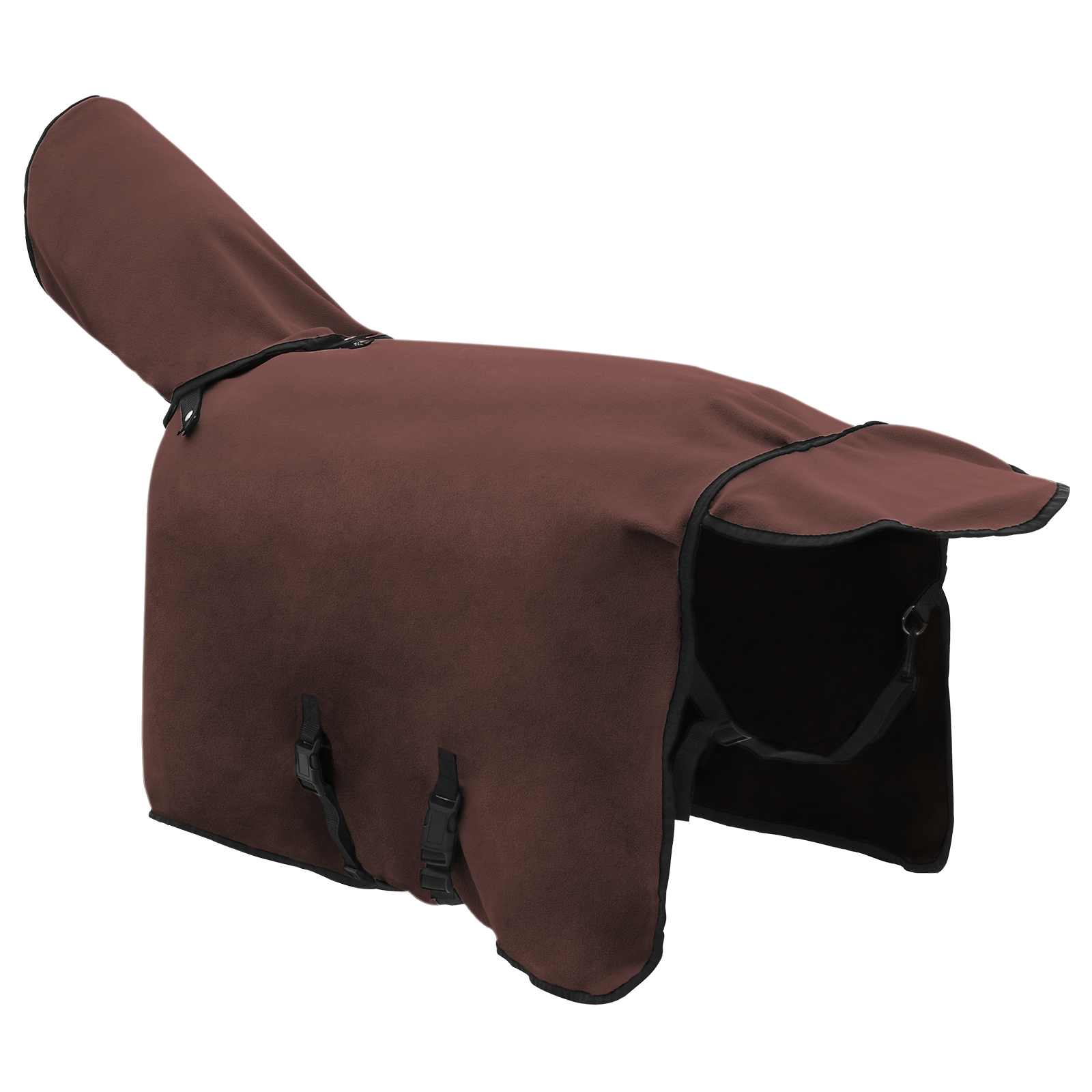 Pokrivač za konje Puni tamnosmeđi 105 cm Poliester