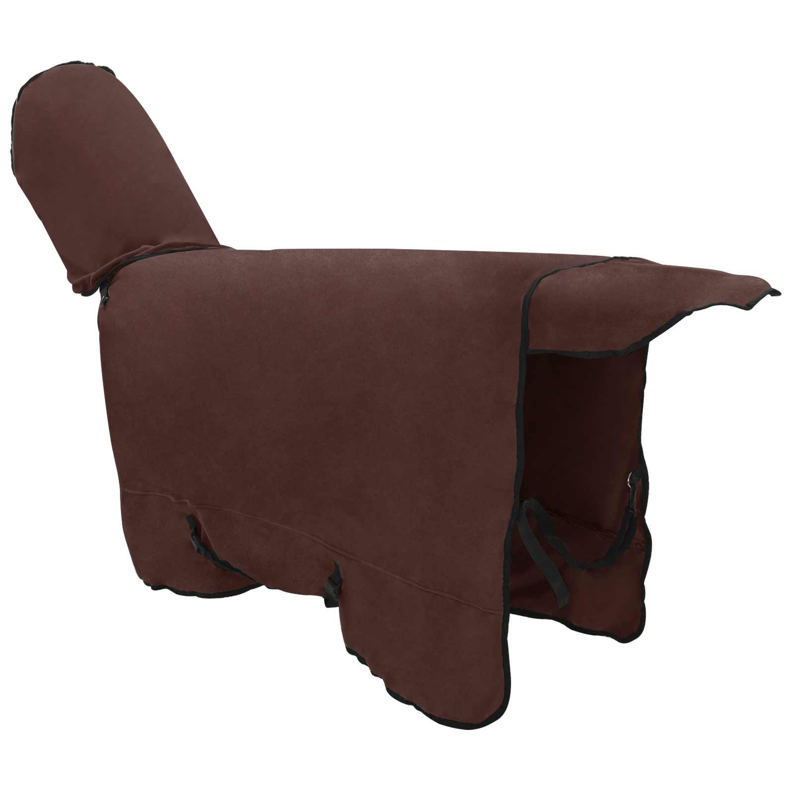 Pokrivač za konje Puni tamnosmeđi 125 cm Poliester