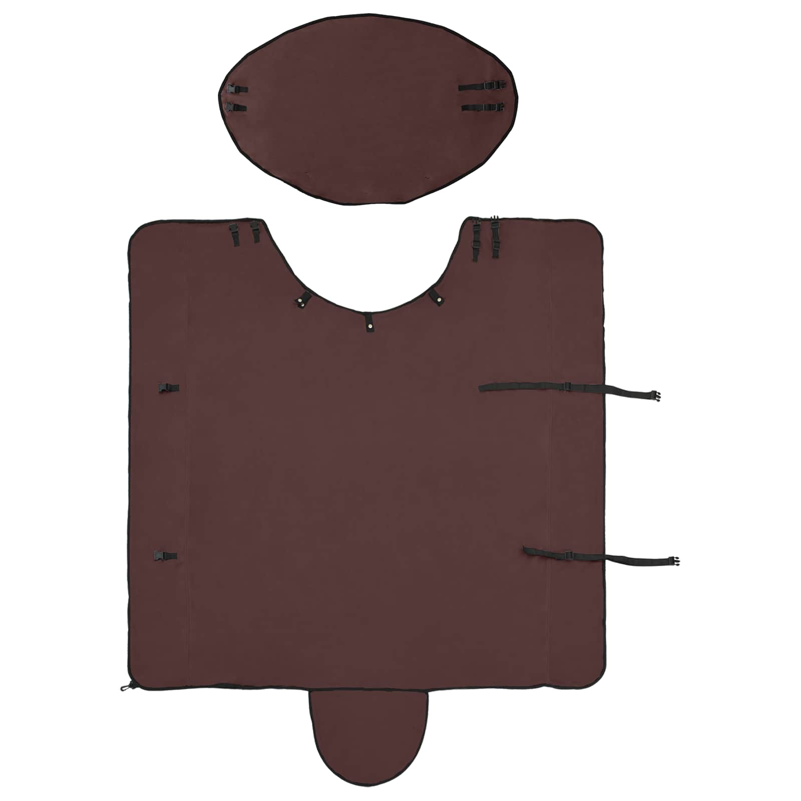 Pokrivač za konje Puni tamnosmeđi 145 cm Poliester