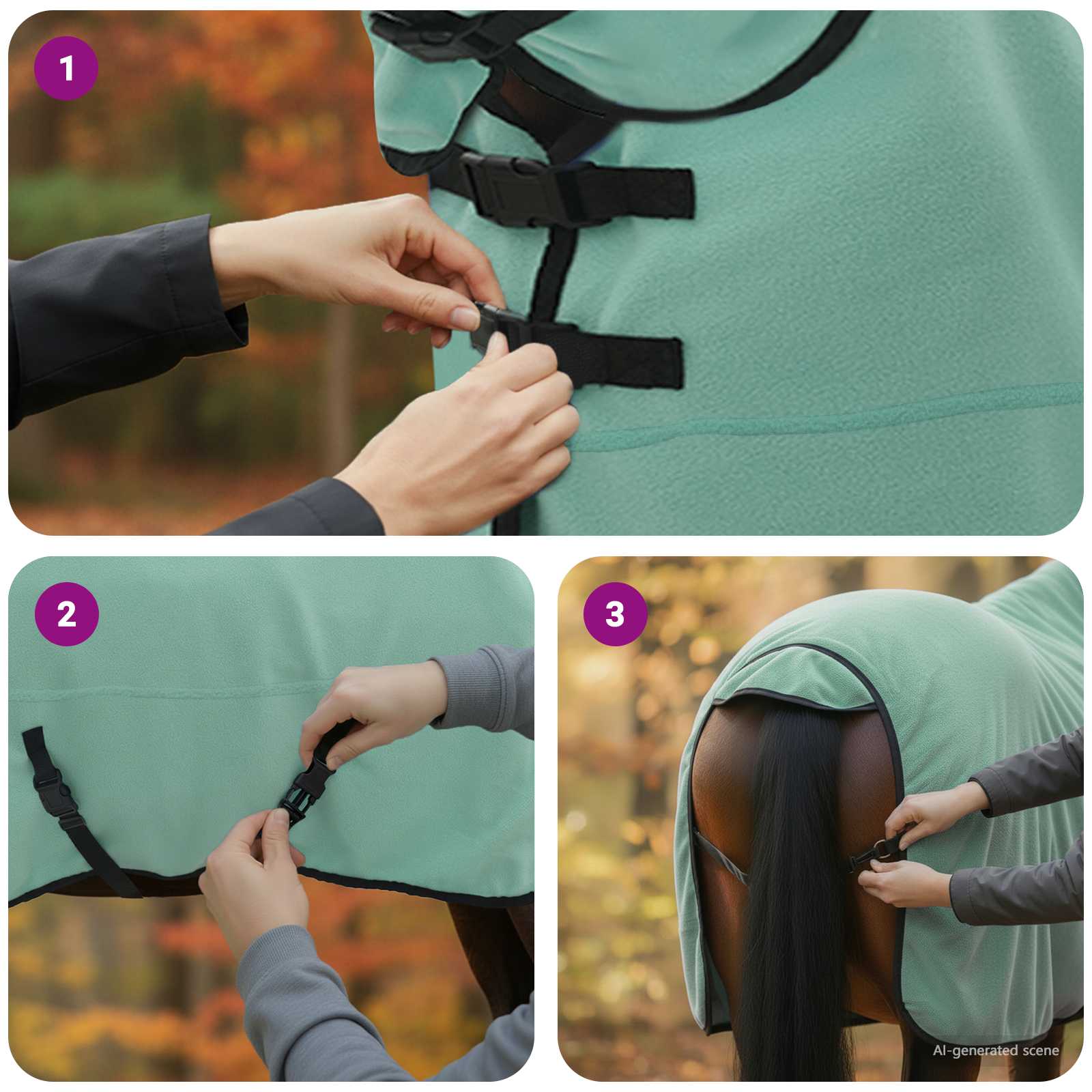 Pokrivač za konje Specijalna zelena 135 cm Poliester