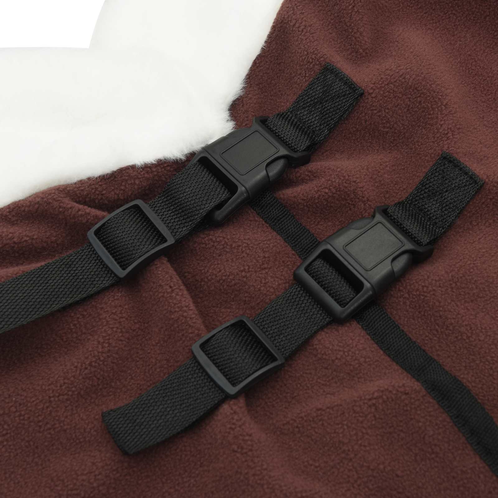 Pokrivač za konje Puni tamnosmeđi 75 cm Polartec