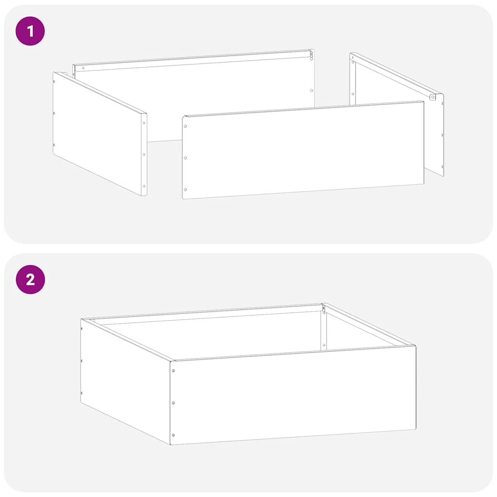 Ograda oko Travnjaka Maslinasto zelena 40 x 40 x 13 cm Čelik