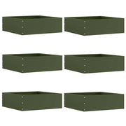 Ograda oko Travnjaka 6 pcs Maslinasto zelena 40 x 40 x 13 cm