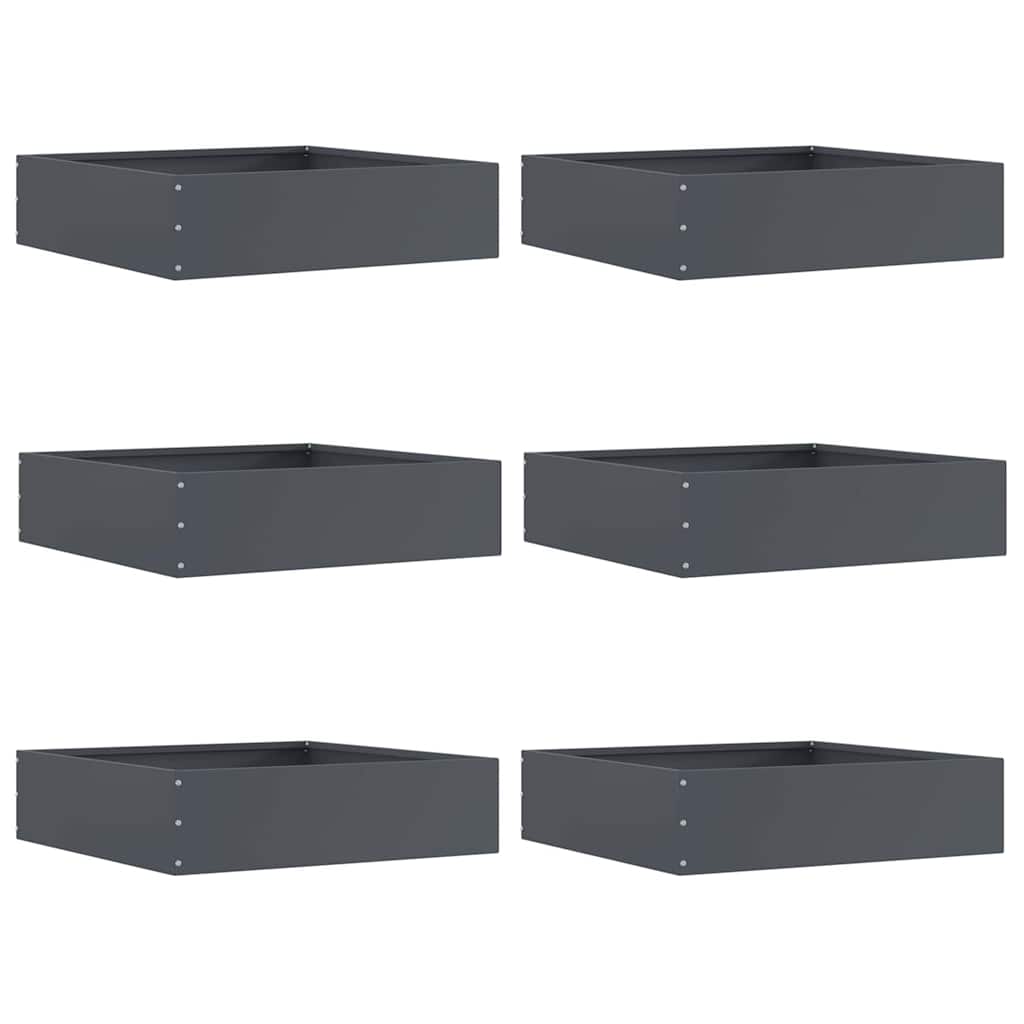 Ograda oko Travnjaka 6 pcs Antracit 50 x 50 x 13 cm Čelik