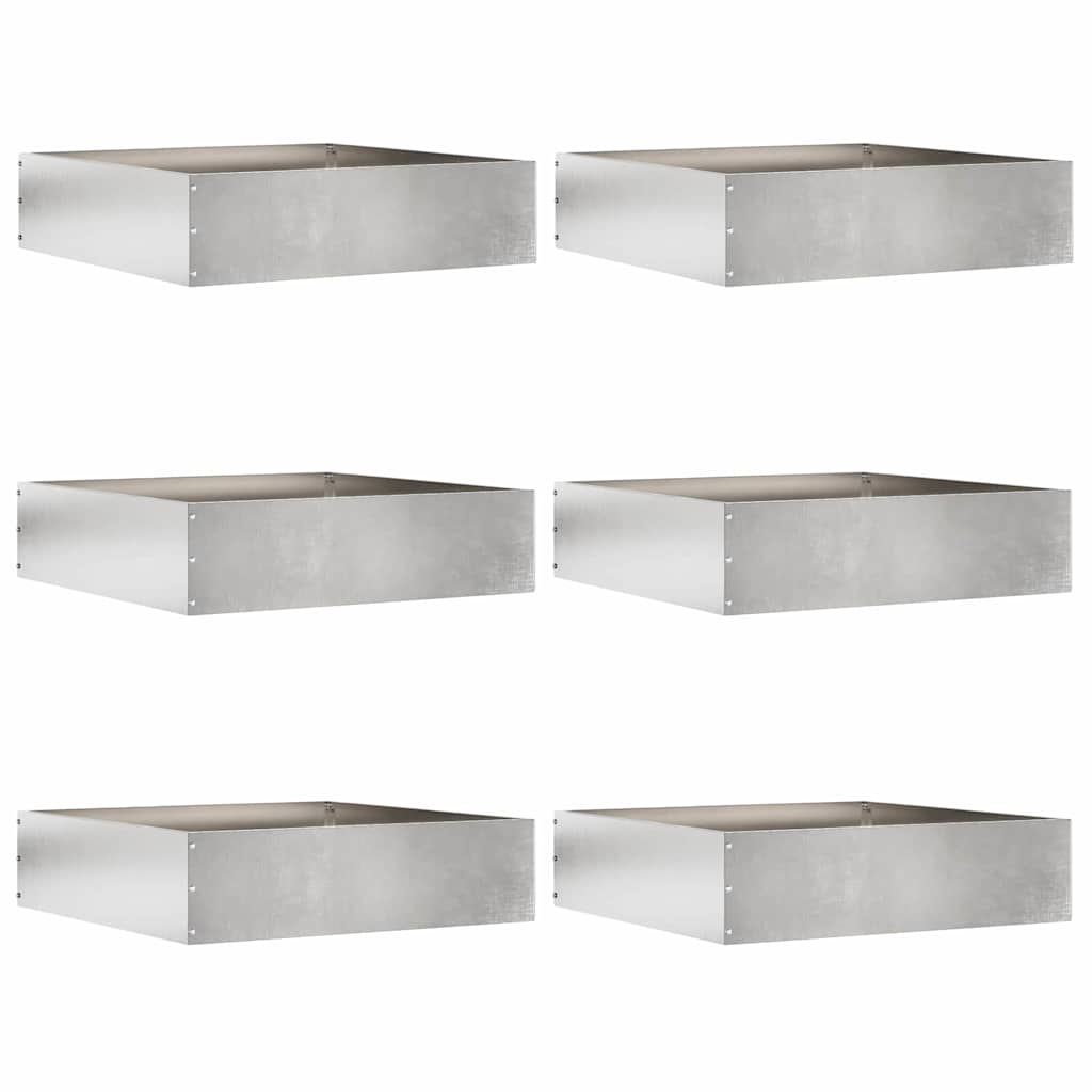 Ograda oko Travnjaka 6 pcs Srebrno 50 x 50 x 13 cm