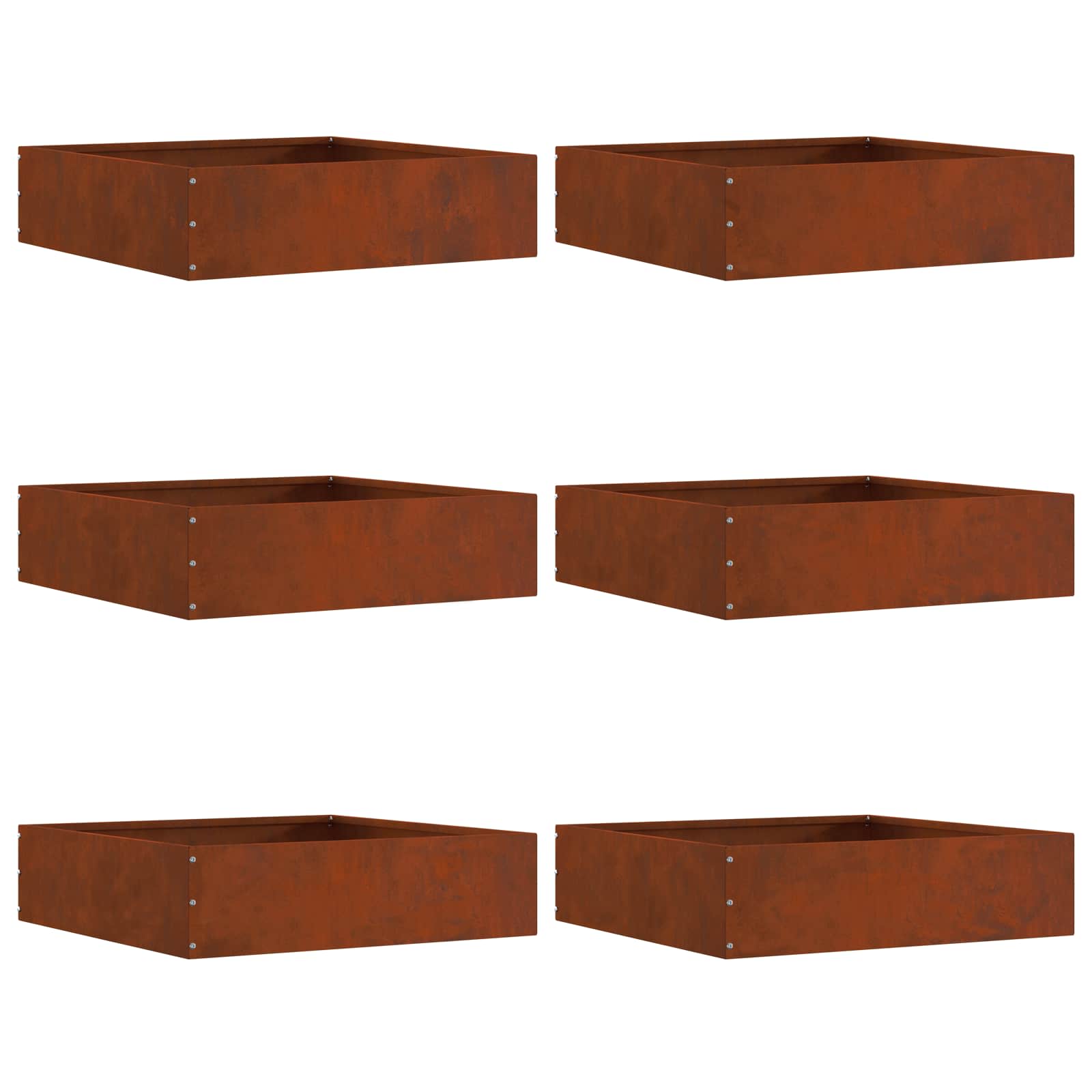Ograda oko Travnjaka 6 pcs Rđa 50 x 50 x 13 cm