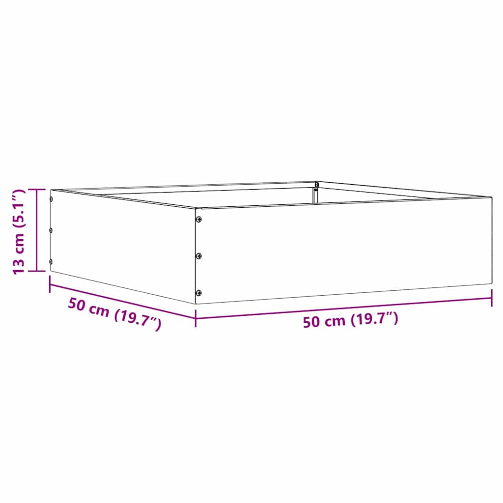 Ograda oko Travnjaka 6 pcs Rđa 50 x 50 x 13 cm