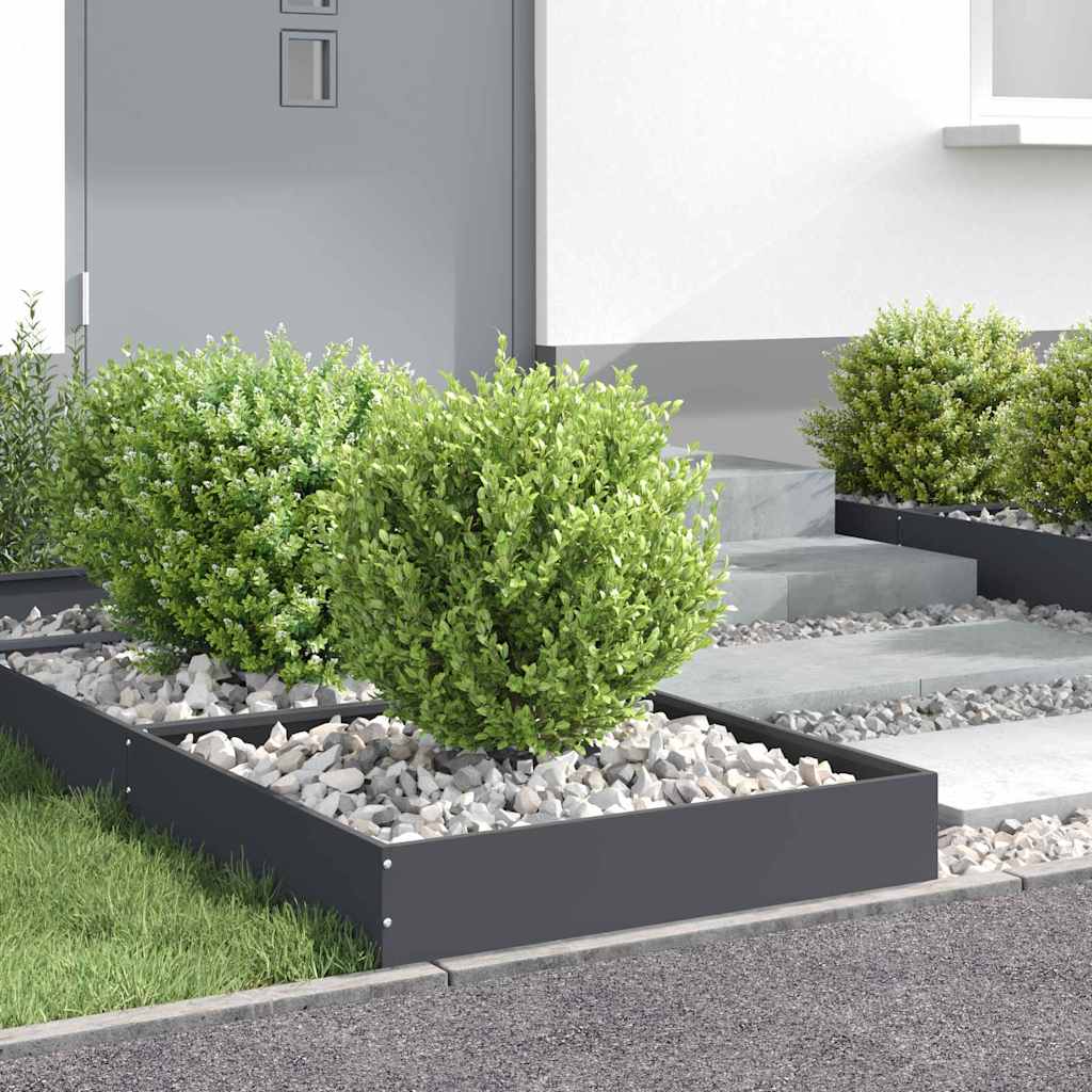 Ograda oko Travnjaka 6 pcs Antracit 60 x 60 x 13 cm Čelik
