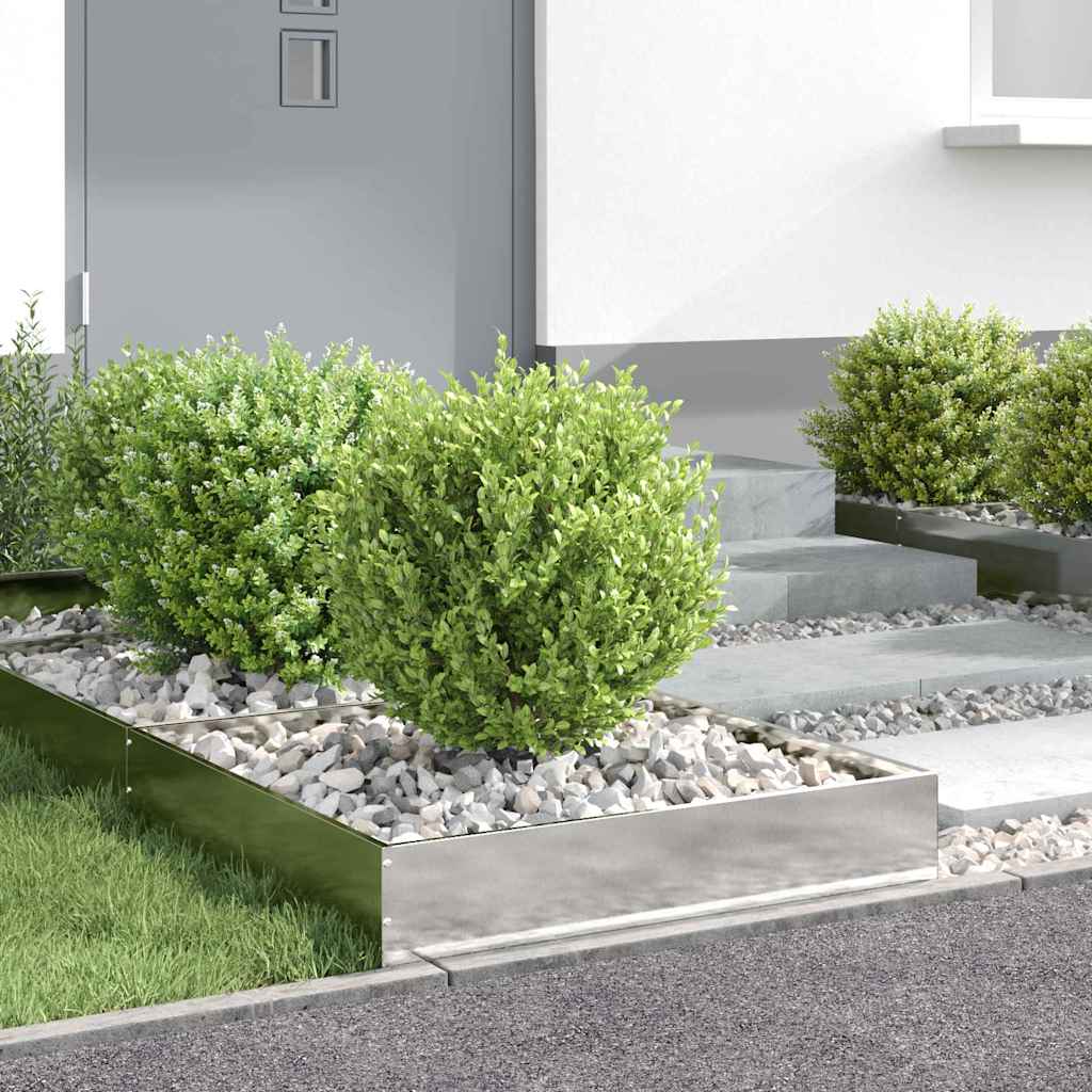 Ograda oko Travnjaka 6 pcs Srebrno 60 x 60 x 13 cm