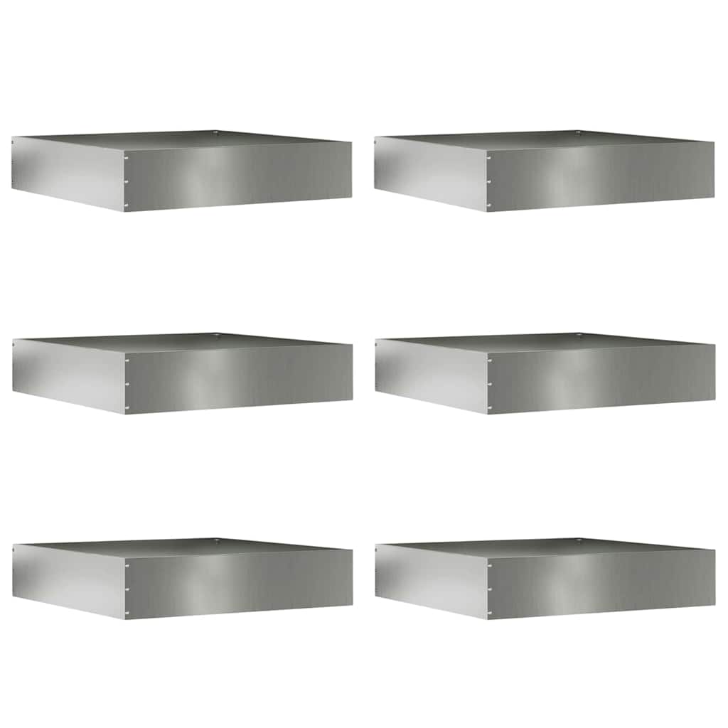 Ograda oko Travnjaka 6 pcs Srebrno 60 x 60 x 13 cm
