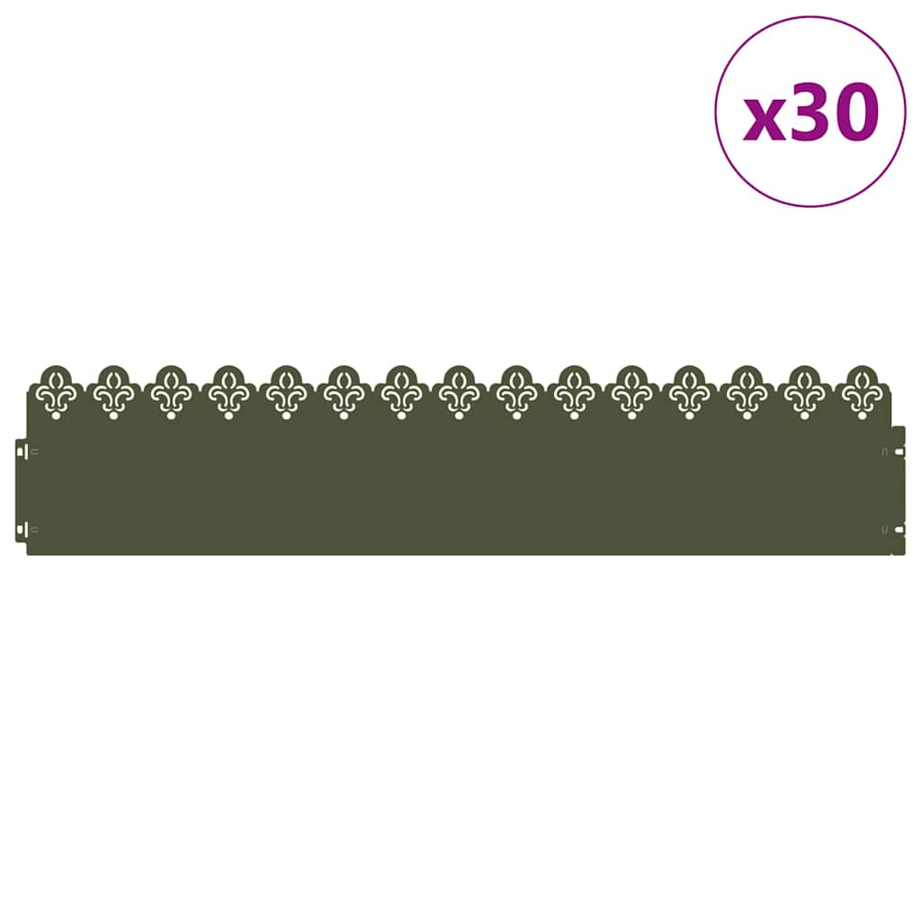 Rubnjaci za travnjak 30 pcs Maslinasto zelena