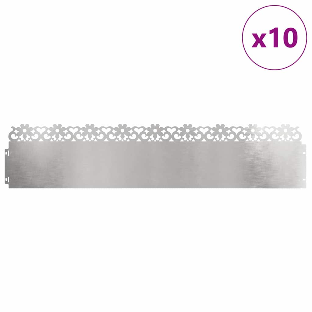 Rubnjaci za travnjak 10 pcs 103 x 0,05 x 22 cm Nehrđajući čelik