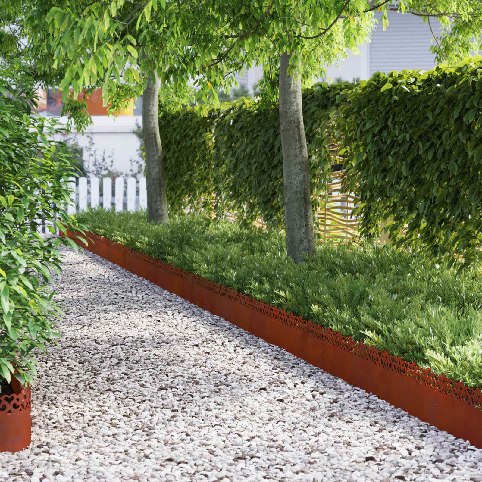 Rubnjaci za travnjak 20 pcs Rđa 103 x 0,05 x 22 cm