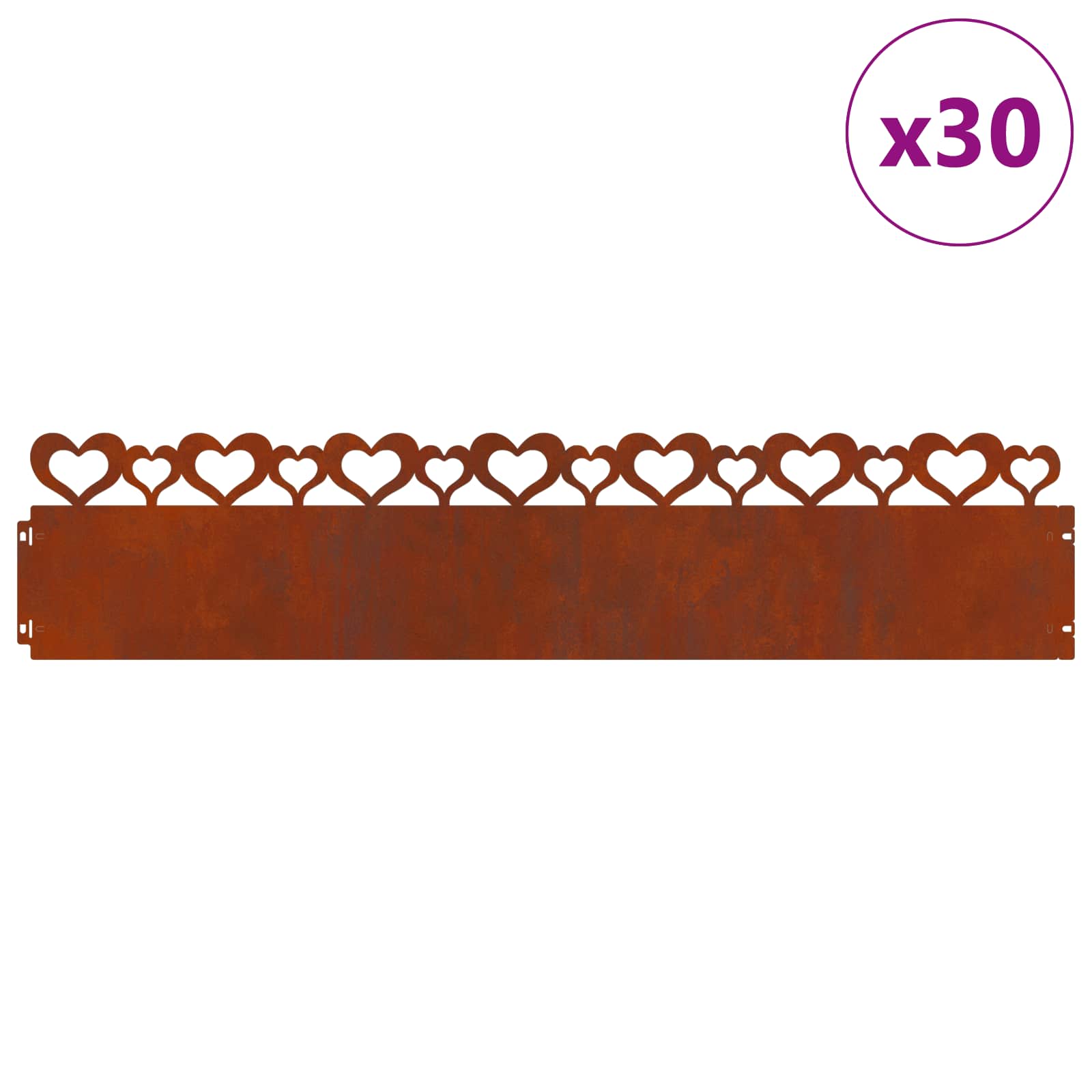 Rubnjaci za travnjak 30 pcs Rđa 103 x 0,05 x 22 cm