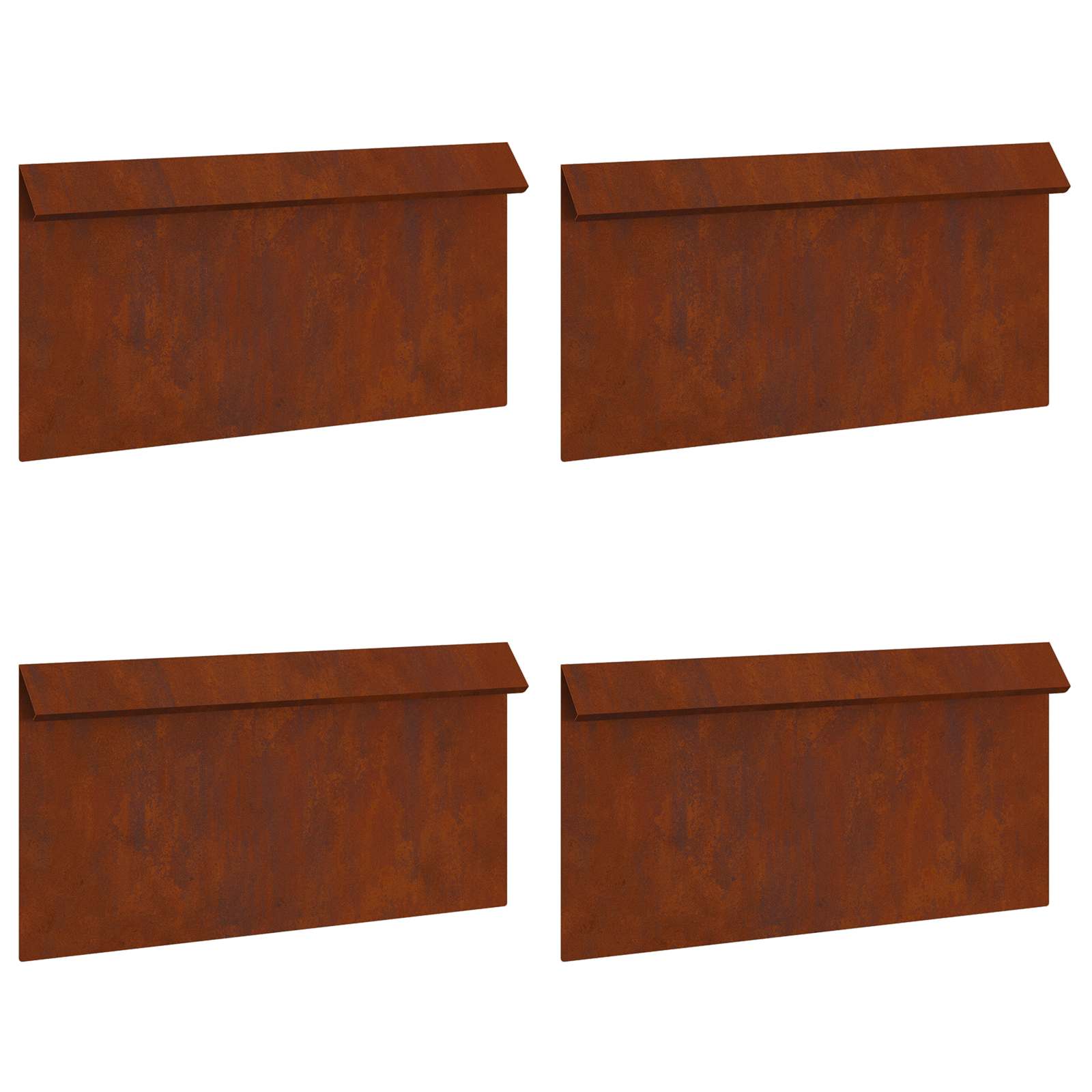 Ograda protiv puževa 4 pcs Rđa 50 x 3,5 x 25 cm