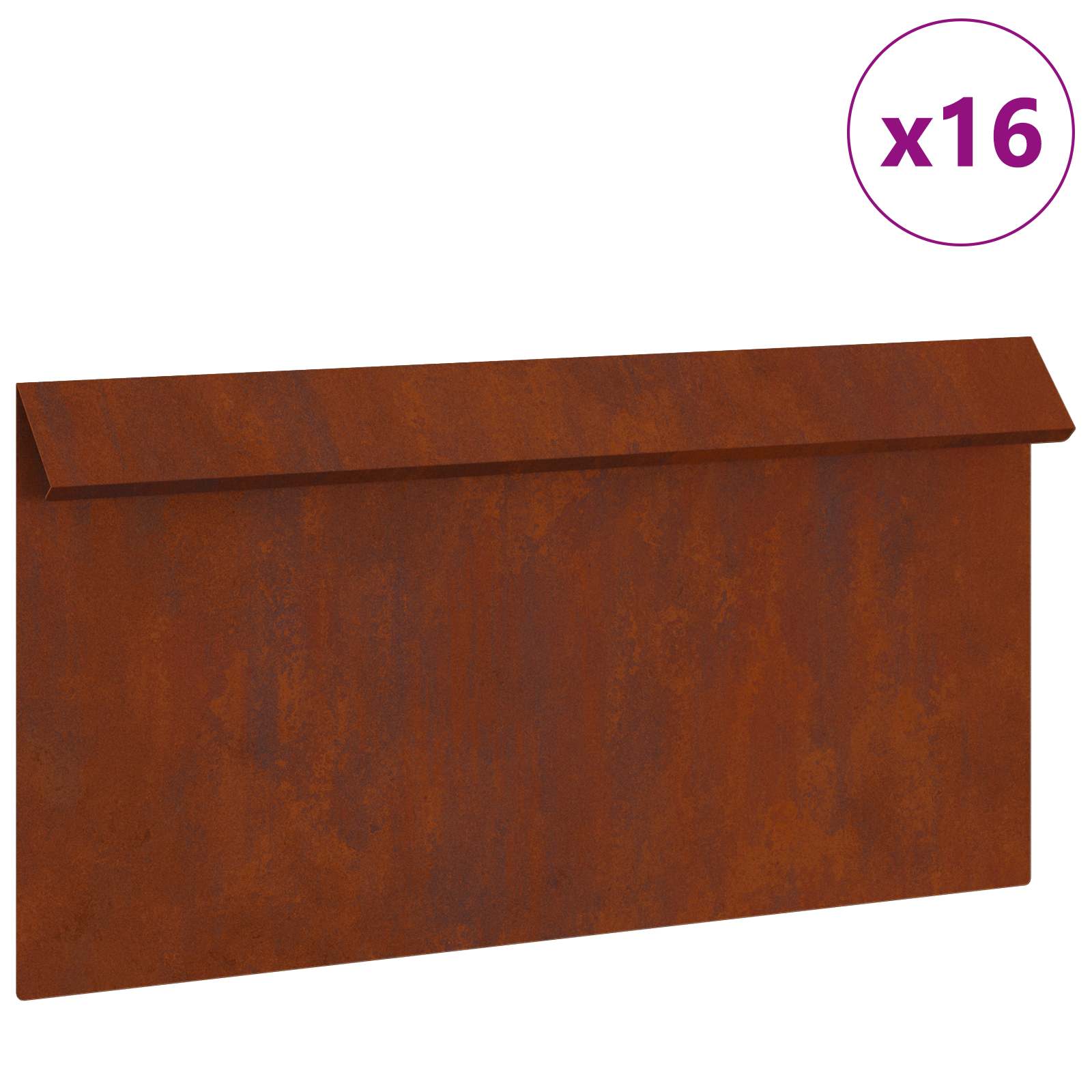 Ograda protiv puževa 16 pcs Rđa 50 x 3,5 x 25 cm