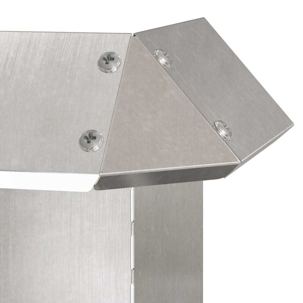 Ograda protiv puževa 4 pcs Srebrno 13,5 x 13,5 x 25 cm
