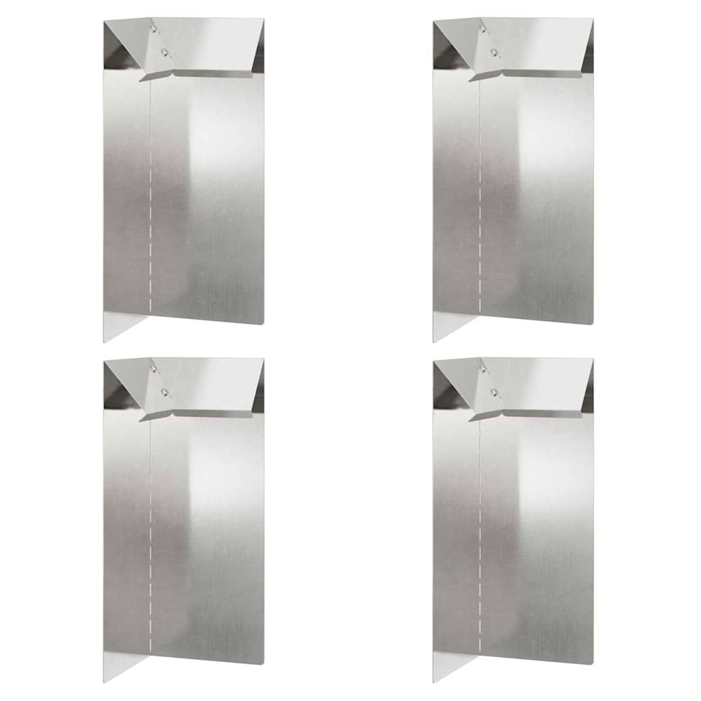 Ograda protiv puževa 4 pcs 10 x 10 x 25 cm Nehrđajući čelik
