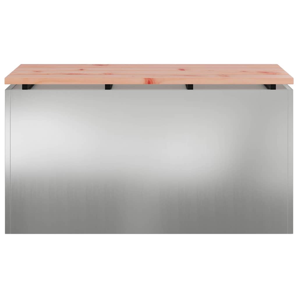 Vrtna klupa Srebrno 80 x 40 x 43 cm Pocinčani čelik