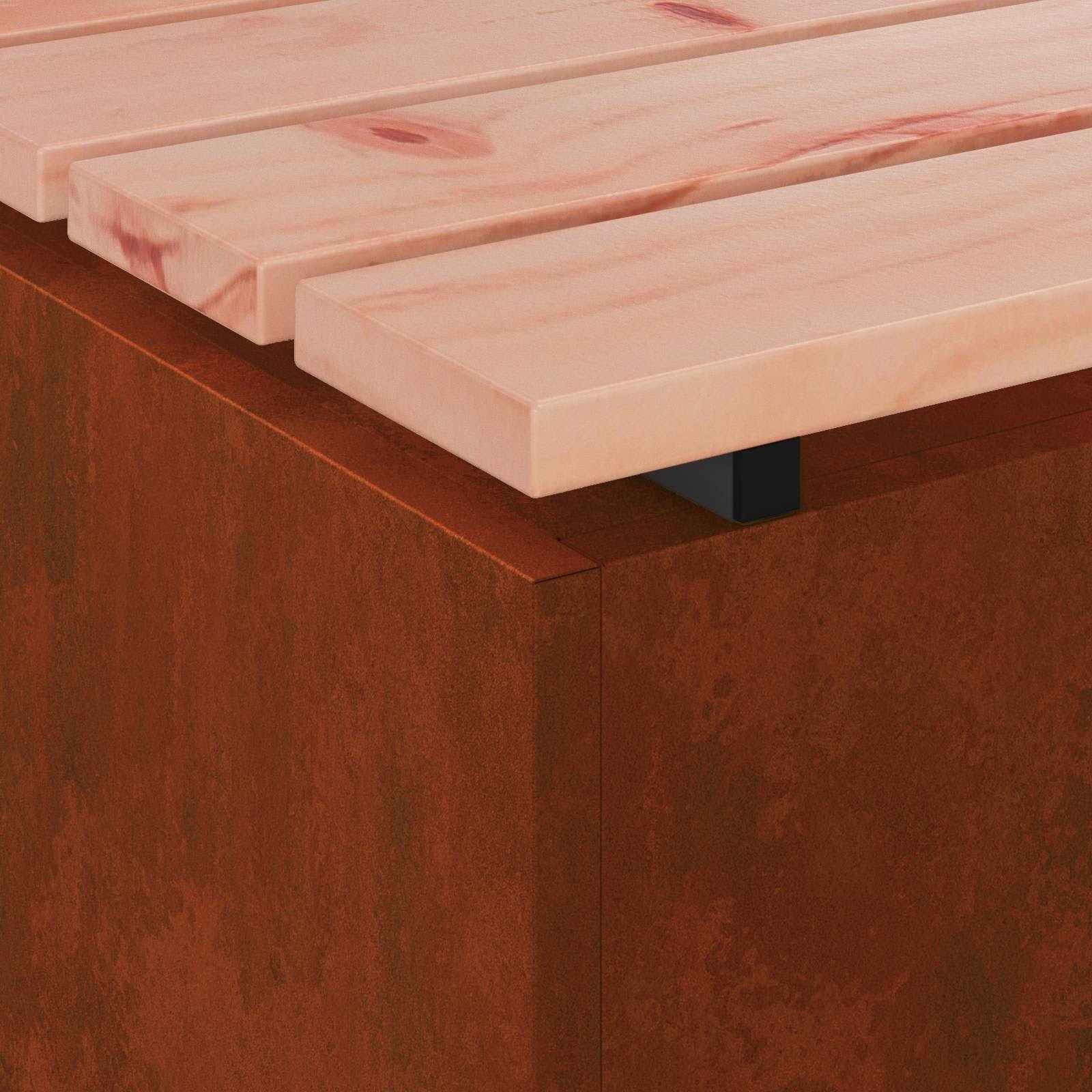 Vrtna klupa Rđa 80 x 40 x 43 cm Otporni čelik